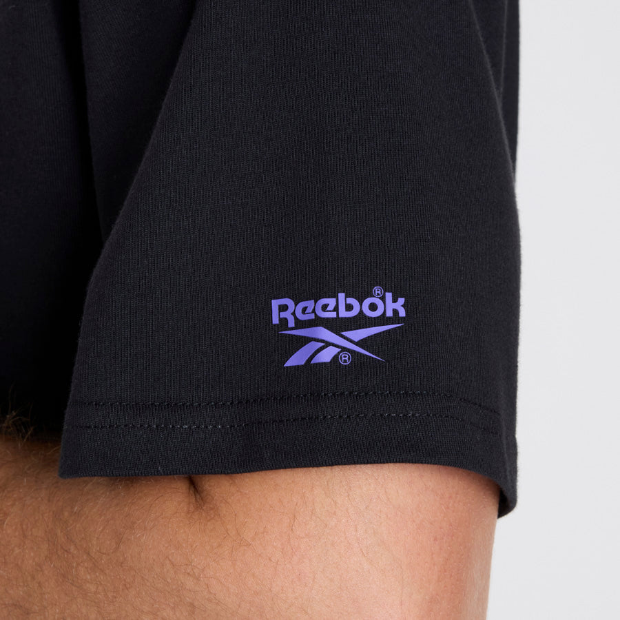 Reebok Classic Pump T-Shirt for Men - Black Cotton Casual Tee - Gym, Workout & Streetwear Fashion
