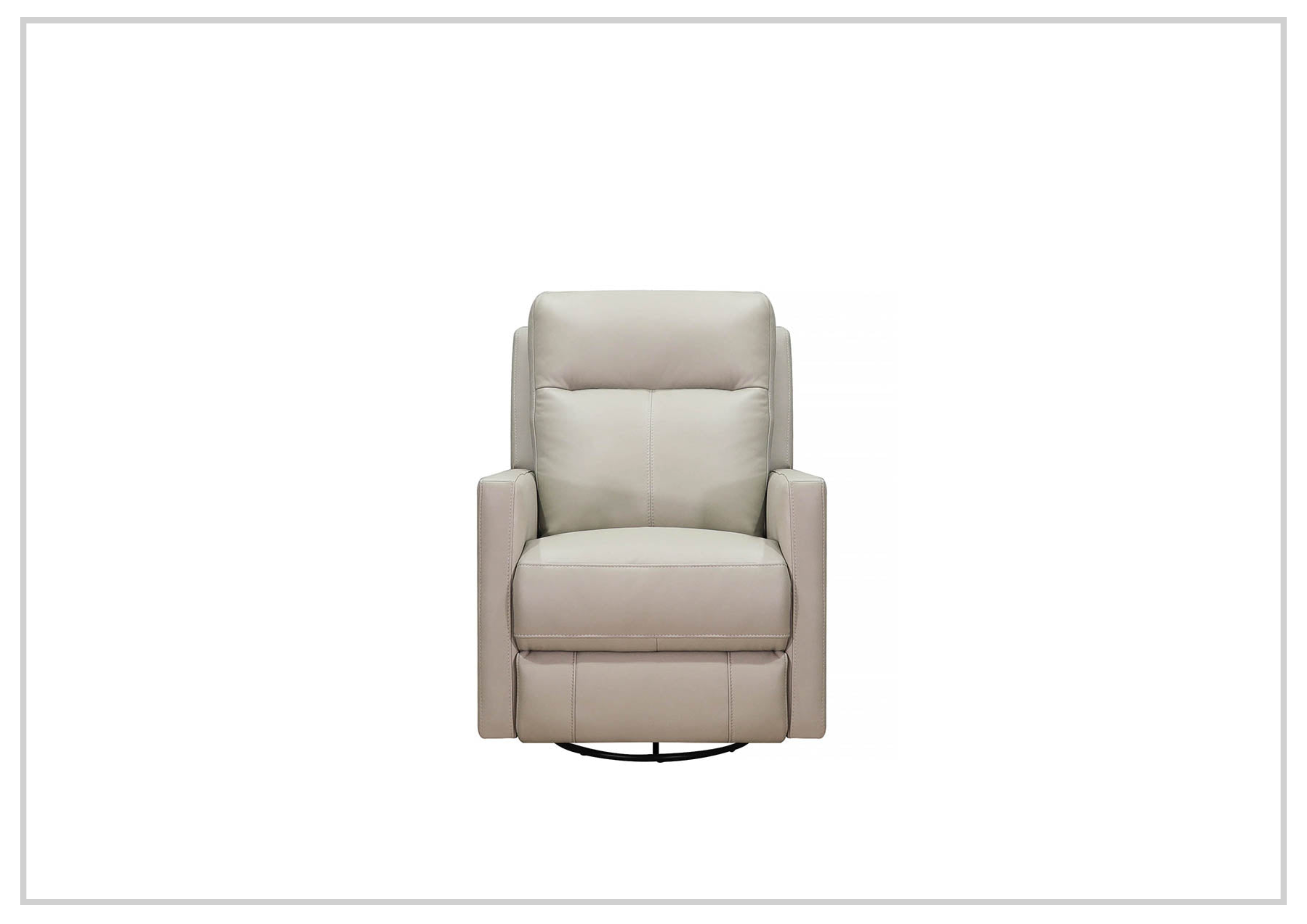 Hydeline Vienna Power Swivel Glider Recliner Chair with Adjustable Headrest - Genuine Leather Living Room Seating for Home Theater, Gaming & Relaxation