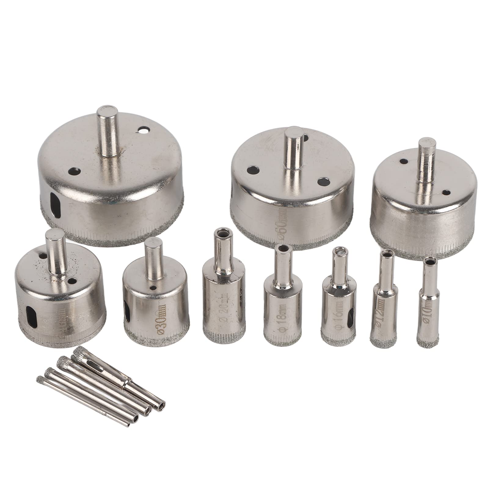 14Pcs Coated Hole Saw Drill Bits Set 3-70mm for Glass Tile & Marble - Perfect for DIY & Professional Use