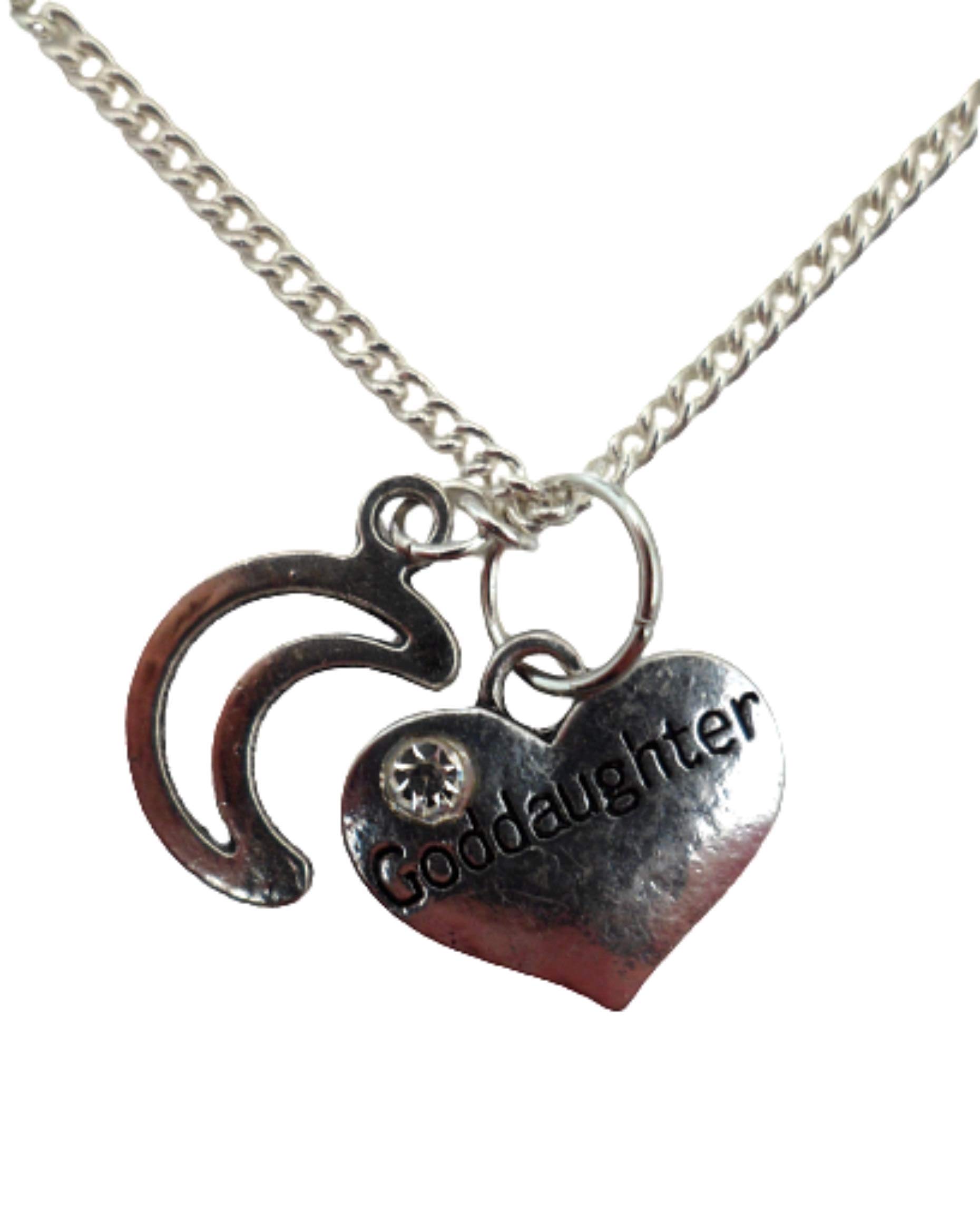 Silver Plated Heart Charm Necklace for Goddaughter - Elegant Jewelry Gift for Women & Girls - Perfect for Birthdays, Anniversaries & Special Occasions