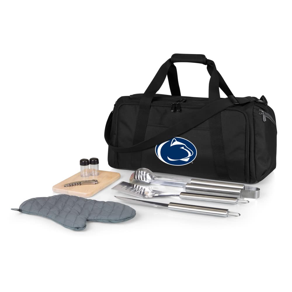 PICNIC TIME NCAA BBQ Kit Cooler Tote with Grill Tools & Accessories - Perfect for Tailgating, Beach Parties, and Outdoor Cooking