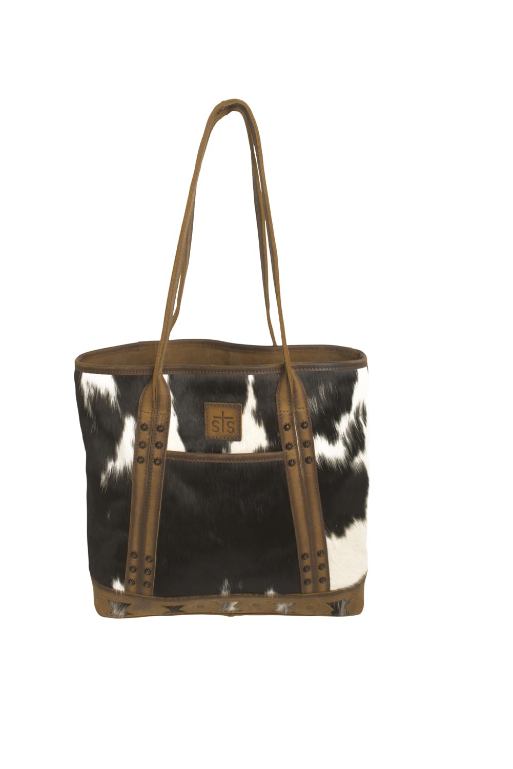 STS RANCHWEAR Roswell Cowhide Leather Tote Bag for Women - Stylish Brown Western Handbag for Everyday Use, Work & Travel