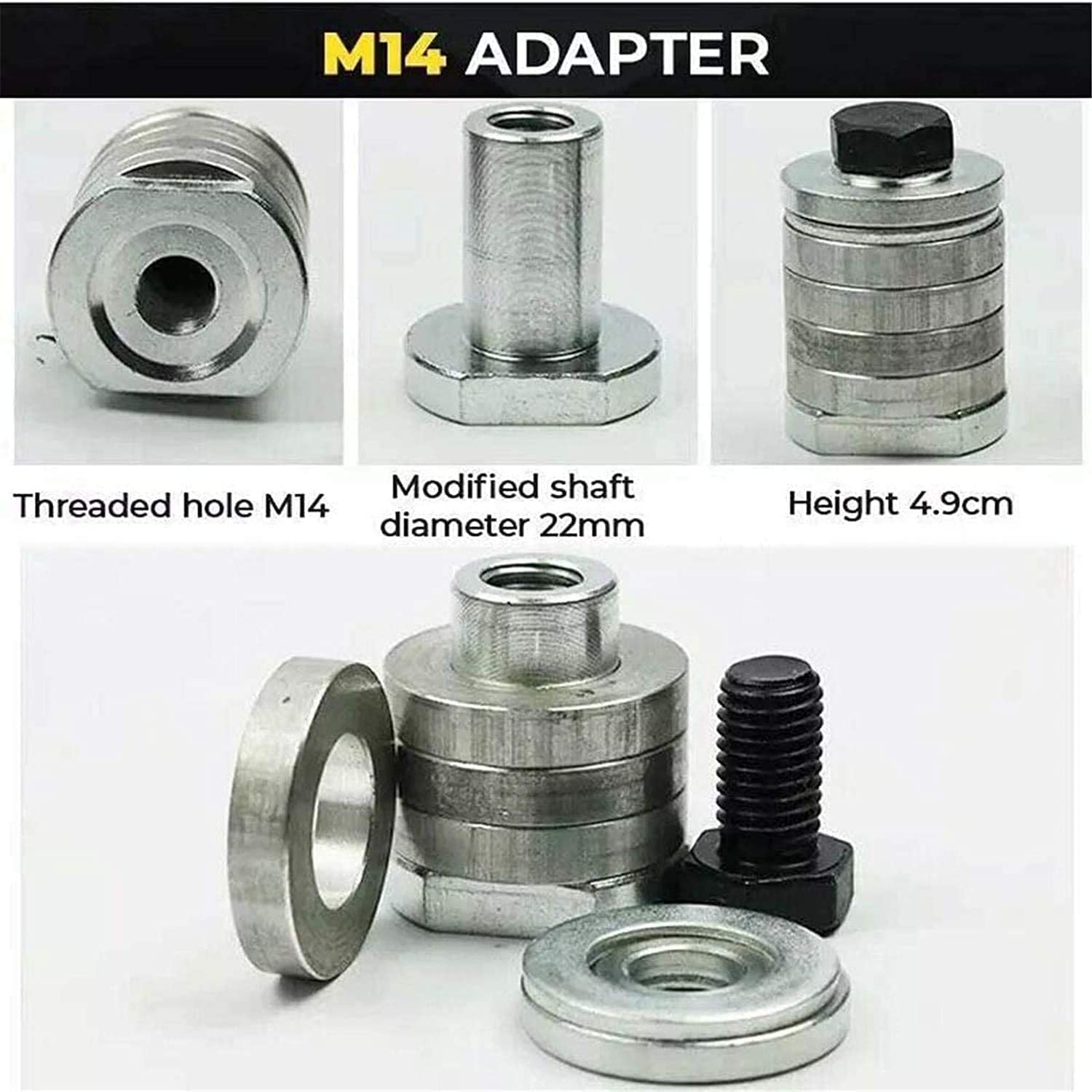 M10/M14 Angle Grinder to Grooving Machine Adapter Converter - Power Tool Accessory for Slotting & Drilling | Compatible with Variable Speed Tools | Workshop & DIY Projects