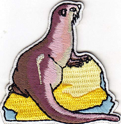 Otter Iron On Patch - Cute Sea Creature Embroidered Patch for Jackets, Hats & Bags - Perfect for DIY Crafts & Marine Life Enthusiasts