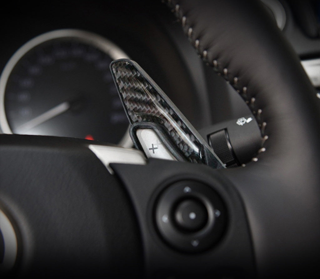Black Carbon Fiber Steering Wheel Paddle Shifter Extension Kit for Lexus RC IS NX CT - Upgrade Your Driving Experience with Enhanced Shifting Control (Perfect for Racing & Performance Driving)