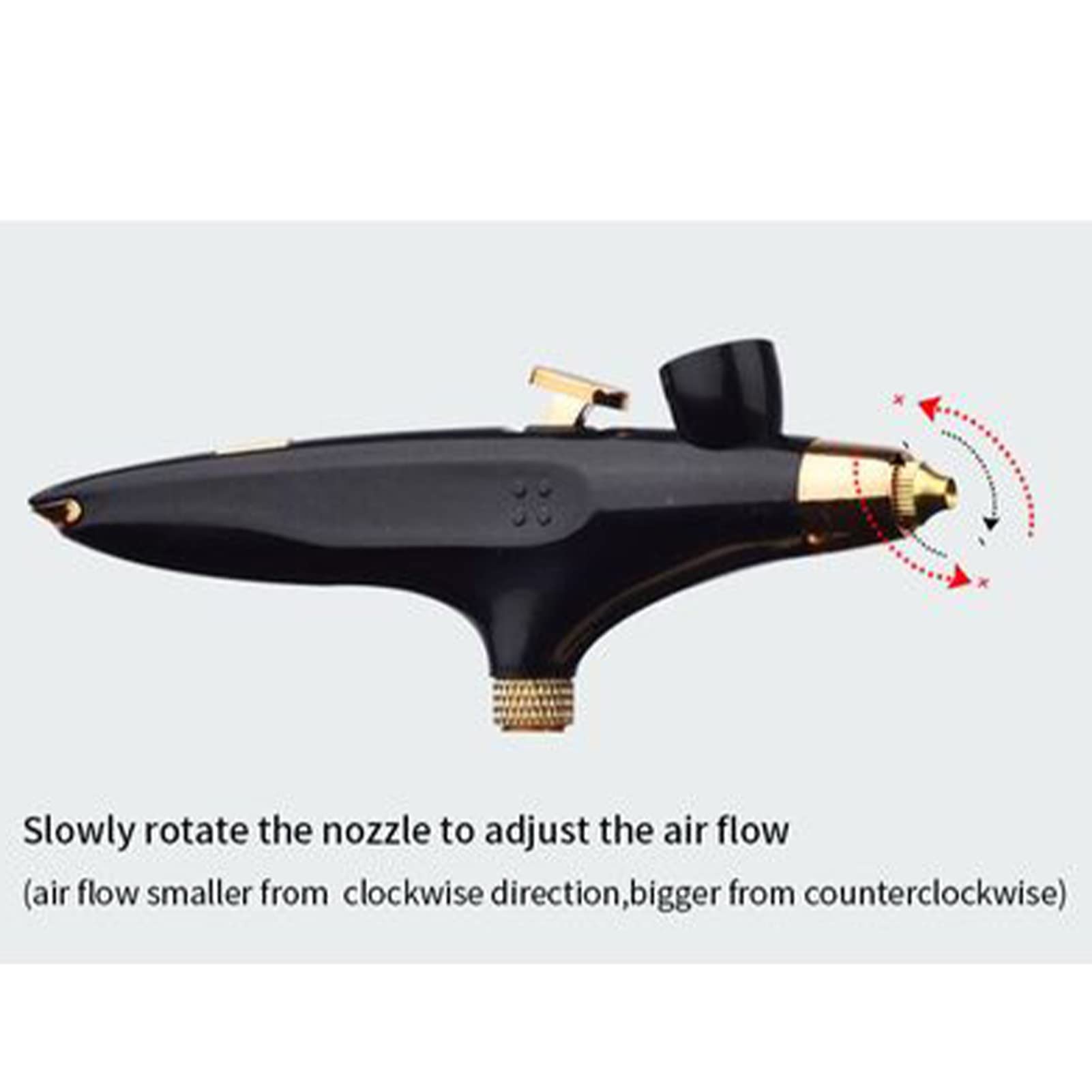 EXCLUZO Oxygen Facial Airbrush - Rechargeable Nano Spray with 2 Adjustable Levels & Enhanced Heat Dissipation (Black) | For Hydration, Makeup Setting & Skin Refreshment