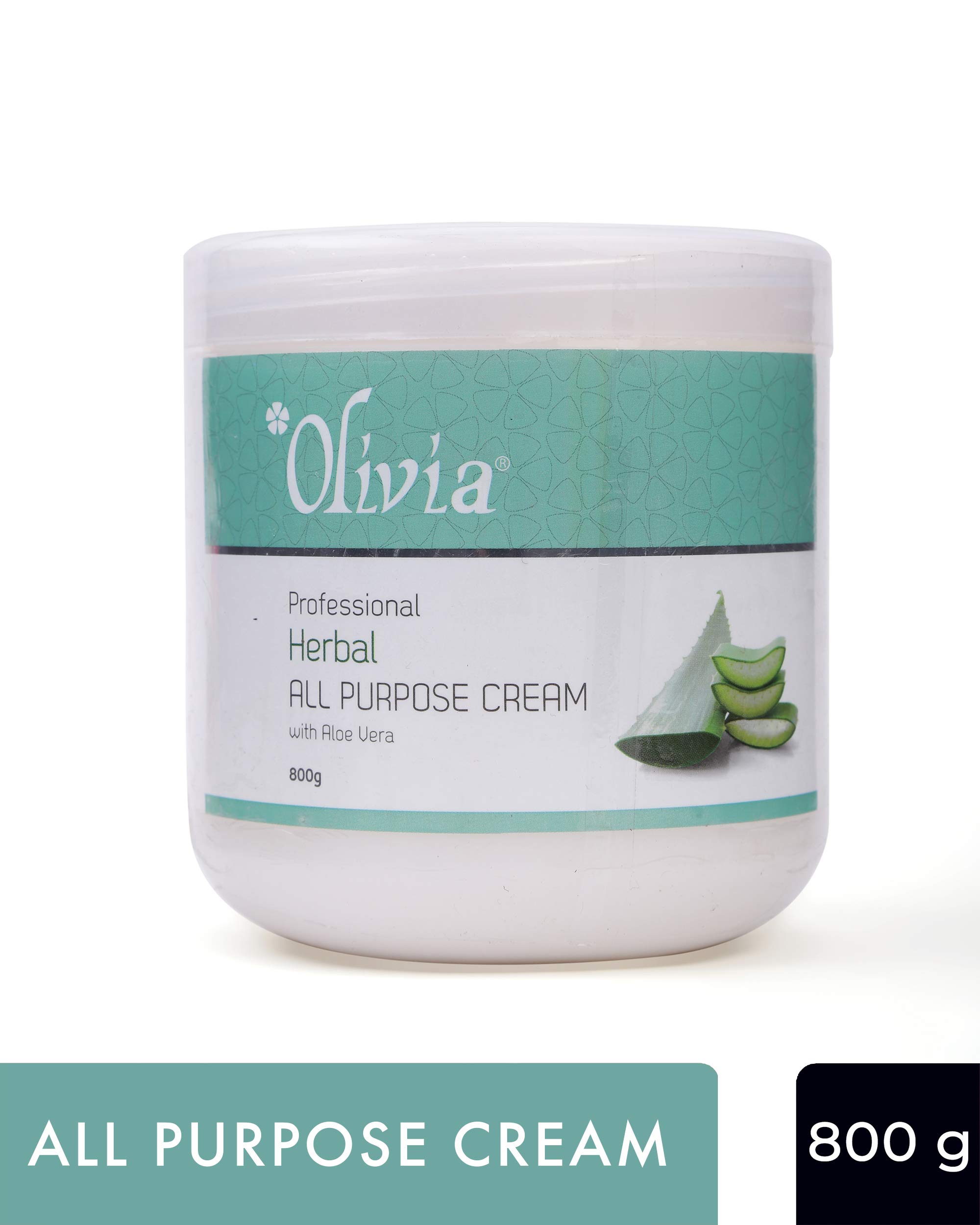 Olivia Professional Herbal All-Purpose Massage Cream with Aloe Vera - 800g for Deep Tissue, Relaxation & Pain Relief - Perfect for Spa, Home Use & Professional Massage Therapists