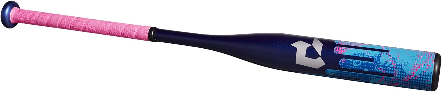 DeMarini 2022 Uprising Fastpitch Softball Bat -12 Alloy USSSA Certified (Blue/Pink) | Perfect for Youth & High School Softball Games & Tournaments