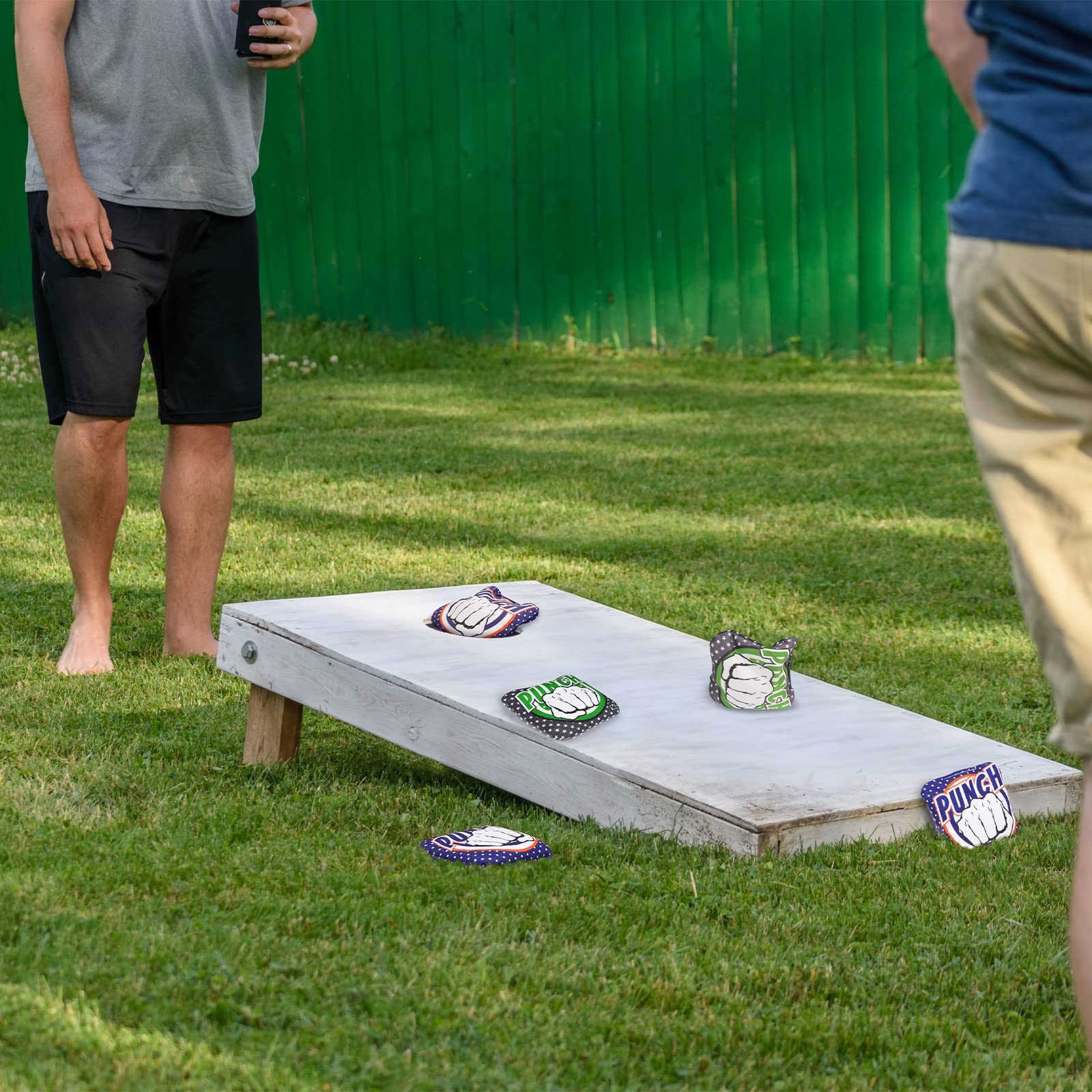 Pro Cornhole Bags Set 4/8 - Regulation Slick & Stick Bean Bags for Outdoor Games
