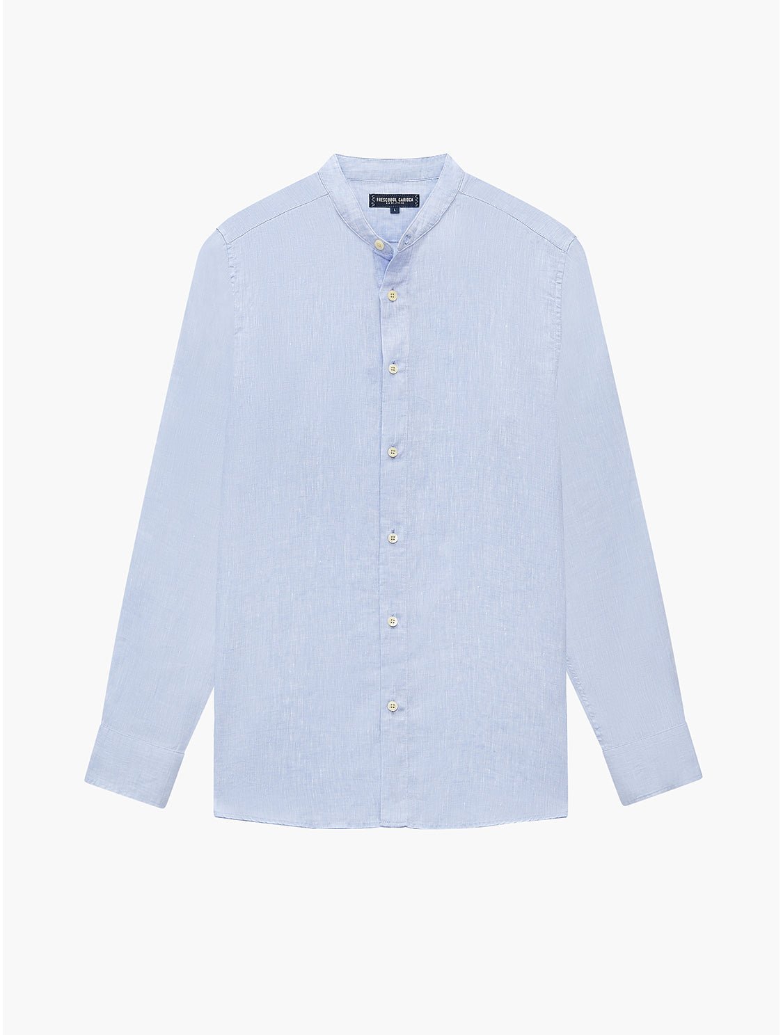 FRESCOBOL CARIOCA Jorge Linen Shirt for Men - Light Blue Summer Beachwear, Casual Vacation Shirt for Tropical Getaways & Poolside Relaxation