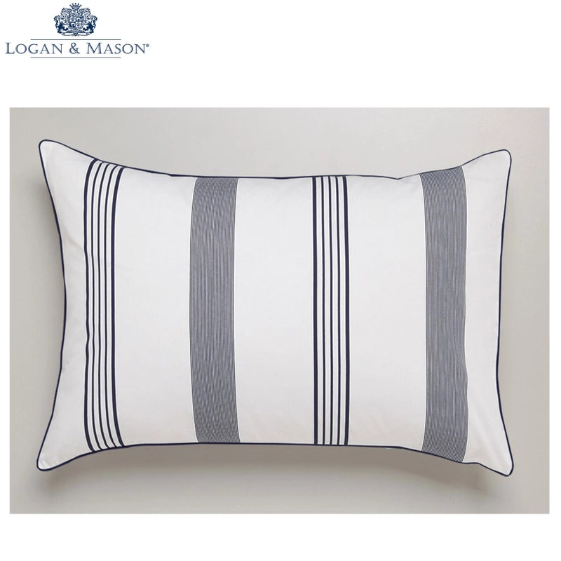 Premium Bronson White Pillowcase Set of 2 - 100% Cotton Soft Bedding by Logan & Mason - Perfect for Master Bedroom, Guest Room & Luxury Hotels