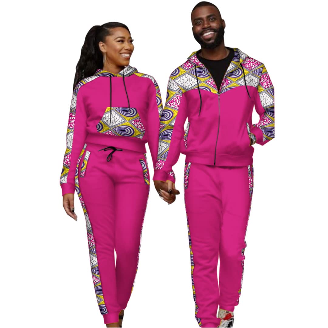African Print Couple Outfits - 2-Piece Matching Tops & Pants Set for Women & Men | Summer African Fashion | Plus Size 4XL | Perfect for Date Nights & Cultural Events