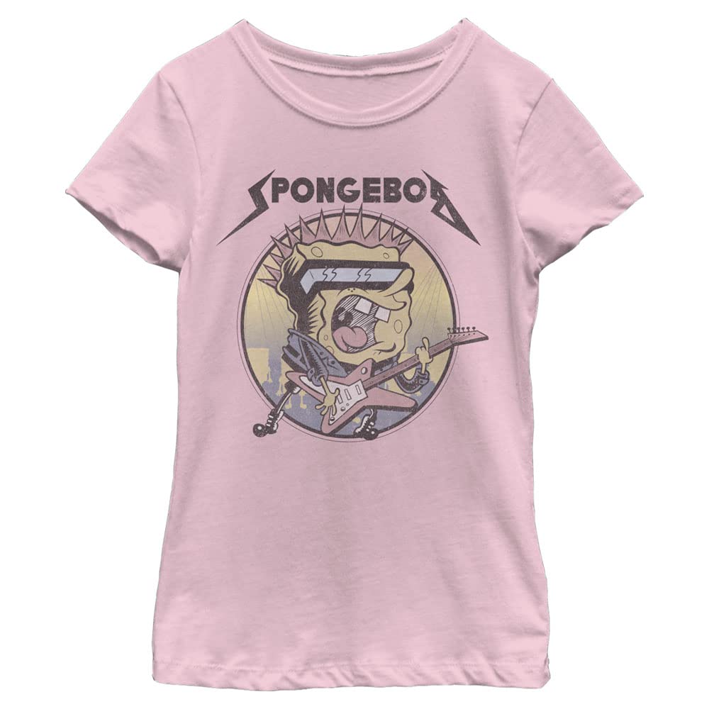 SpongeBob SquarePants Girls Short Sleeve T-Shirt - Nickelodeon Cartoon Character Graphic Tee for Kids & Toddlers - Perfect for Birthday Parties, School, and Casual Wear