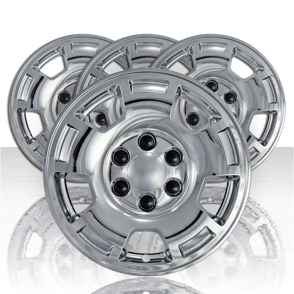 4-Pack 17-Inch Chrome ABS Wheel Skin Covers for 2007-2013 Chevy Silverado 1500 - Enhance Style & Protect Rims (Perfect for Off-Roading, Car Shows & Daily Driving)