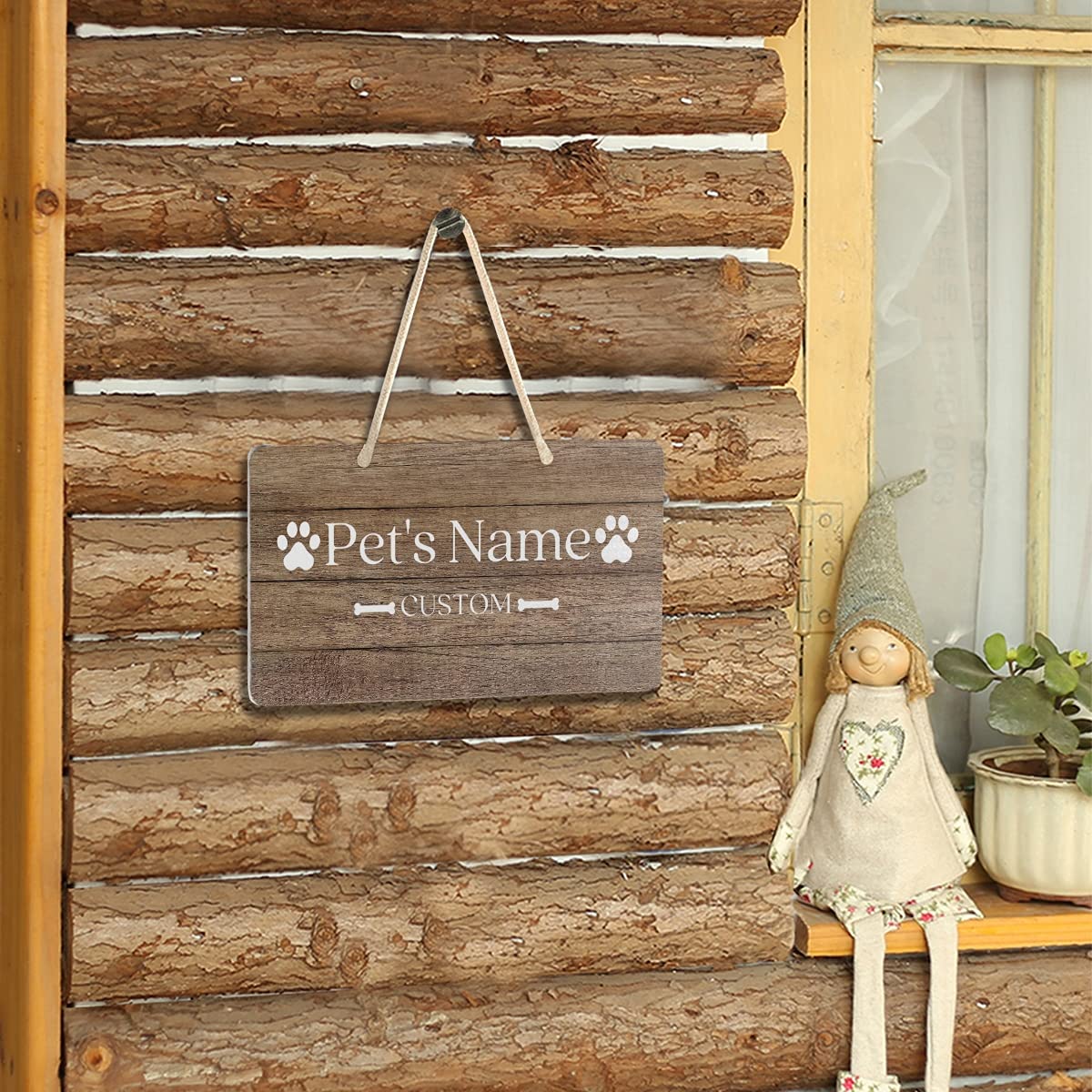 Custom Dog House Sign - Personalized Pet Home Decor for Dog Lovers | Perfect for Backyard Dog Houses & Indoor Pet Spaces