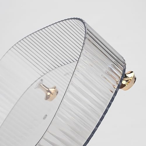 Clear Acrylic Makeup & Perfume Organizer Tray - Vanity Cosmetic Skincare Display for Bathroom Countertop | Perfect for Bedroom Dresser, Sink Area & Travel Storage