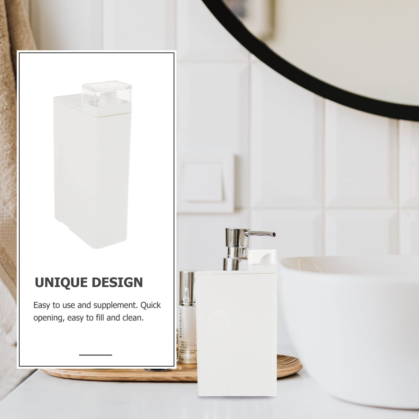 Refillable Laundry Detergent Dispenser Bottle - Empty Shampoo & Lotion Container for Bathroom & Laundry Room Organization - Perfect for Liquid Soap, Shower Gel & Cleaning Supplies Storage