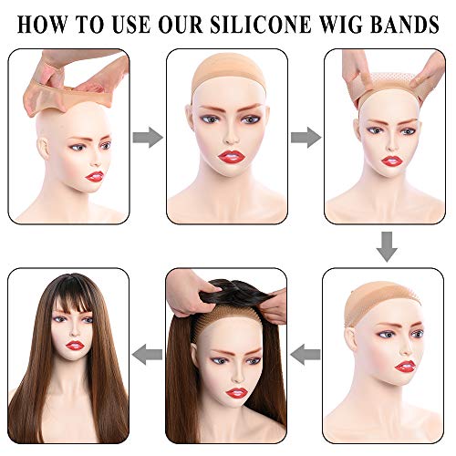 Non-Slip Transparent Silicone Wig Grip Band for Women - Invisible Hair Accessory for Secure Wig Hold During Workouts, Cosplay & Daily Wear