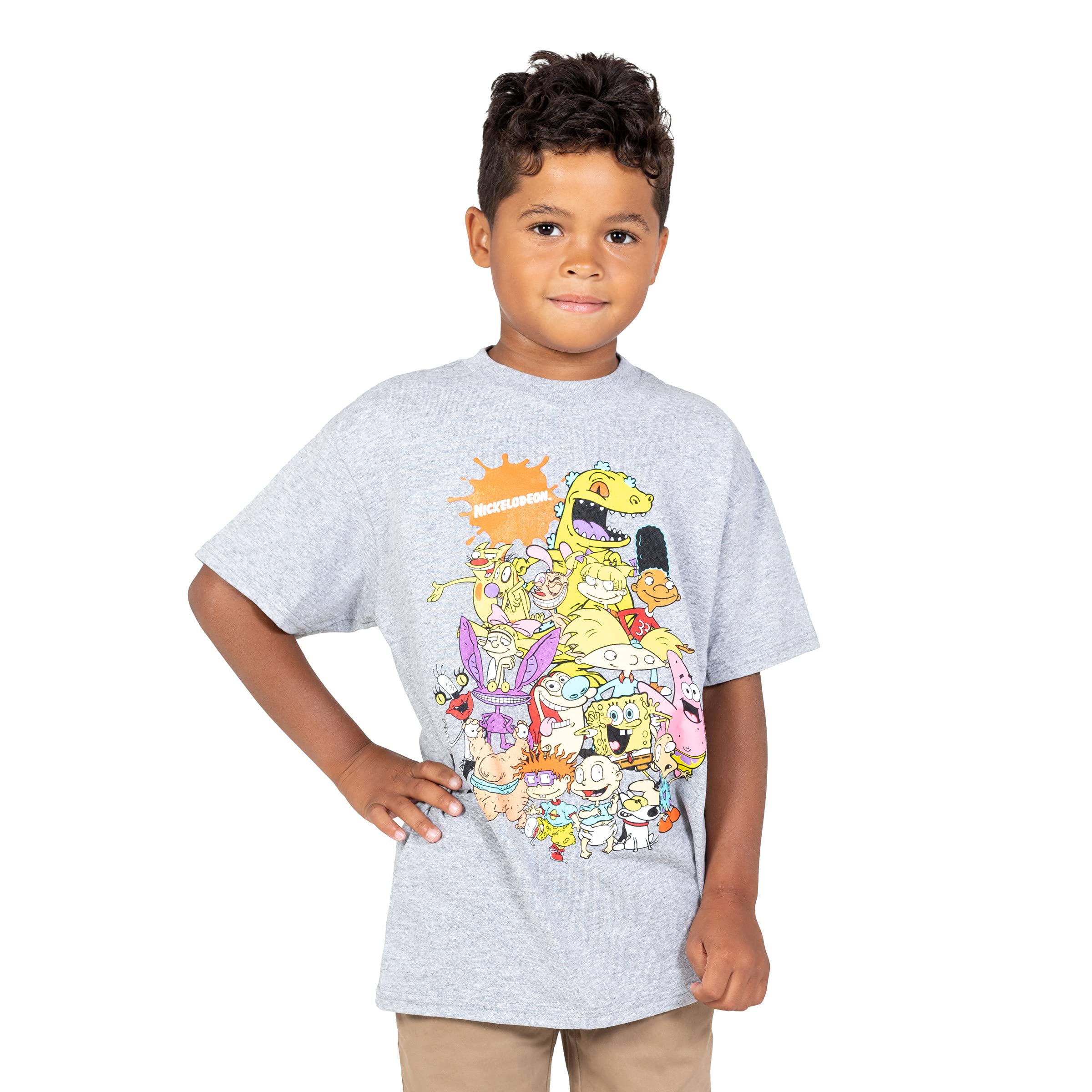 SpongeBob SquarePants Rugrats Hey Arnold Rocko Graphic T-Shirt 3-Pack | 90s Nickelodeon Cartoon Tees for Men & Women | Perfect for Casual Wear, Cosplay & Nostalgic Gifts