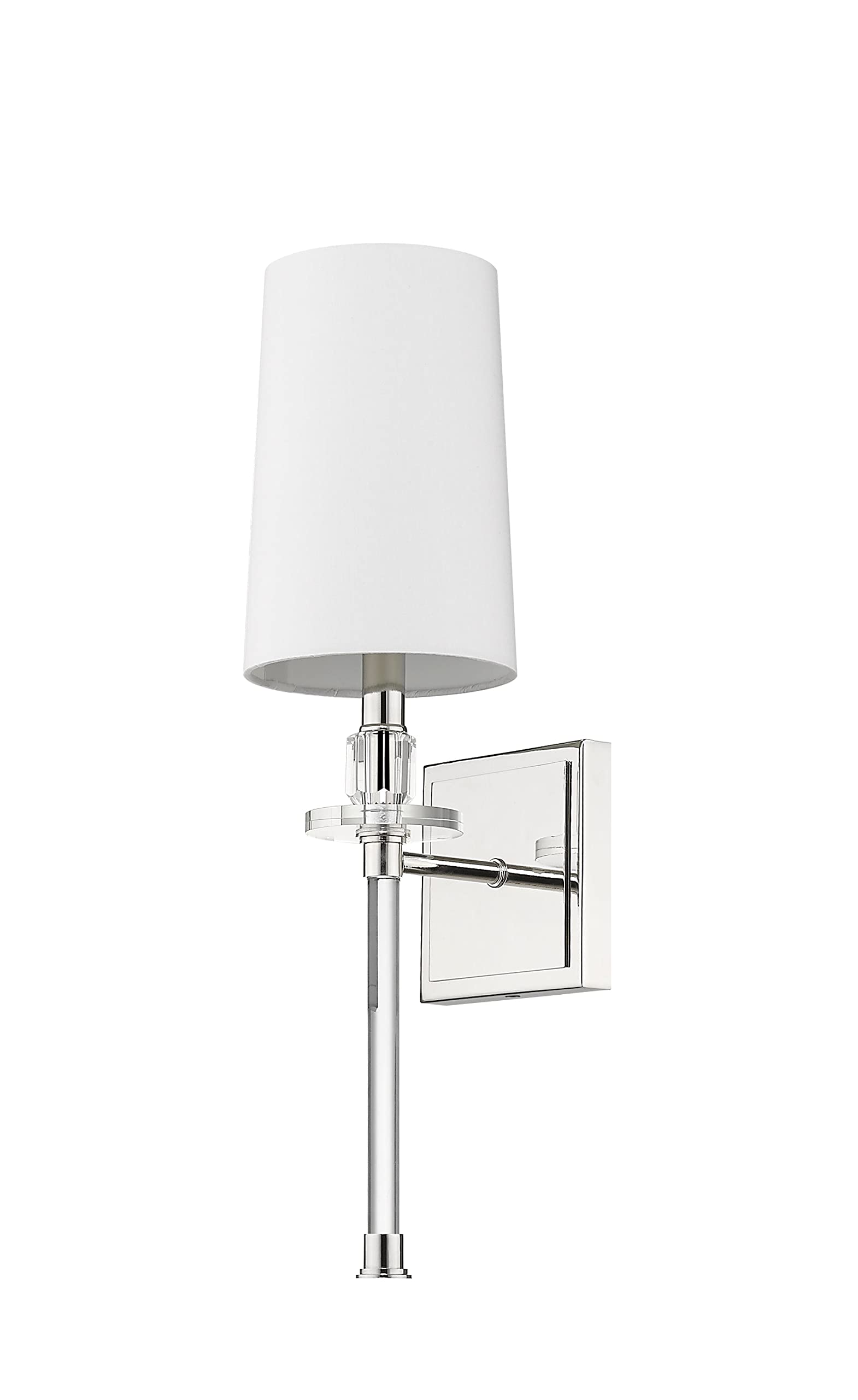 Z-Lite 803-1S-PN Modern Single Light Wall Sconce - Brushed Nickel Finish for Bedroom, Hallway & Living Room Lighting