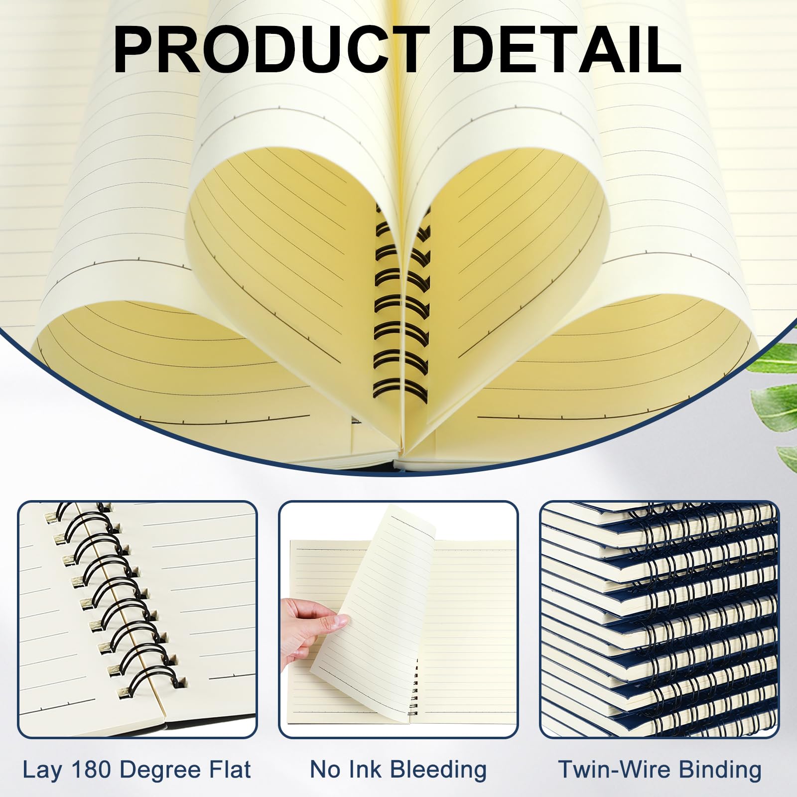 Yahenda Spiral Notebook A5 College Ruled Journal - 8.3