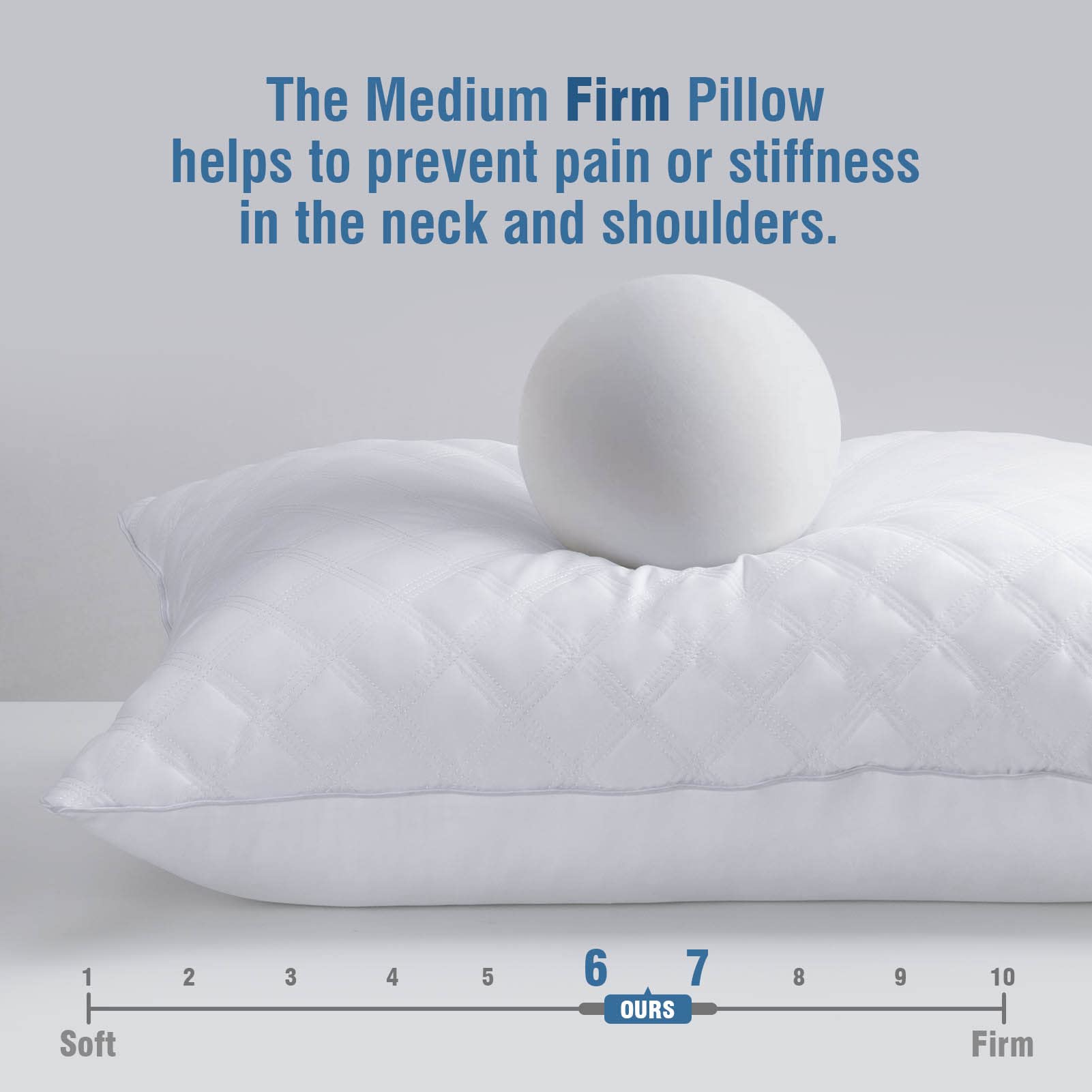 Premium Standard Size Bed Pillows Set of 2 (20x26) - Medium Firm Down Alternative Pillows for Side & Back Sleepers, Hotel Quality Gel-Infused Sleeping Pillows | Ideal for Home, Guest Room & Travel Use