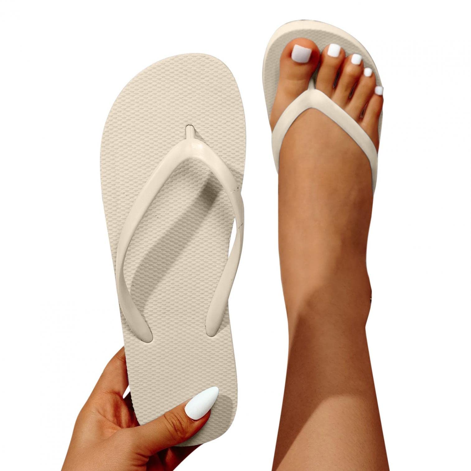 Women's Waterproof Flip Flops - Summer Beach Thong Sandals with Non-Slip Sole | Comfortable Fashion Flat Sandals for Outdoor, Pool & House Wear