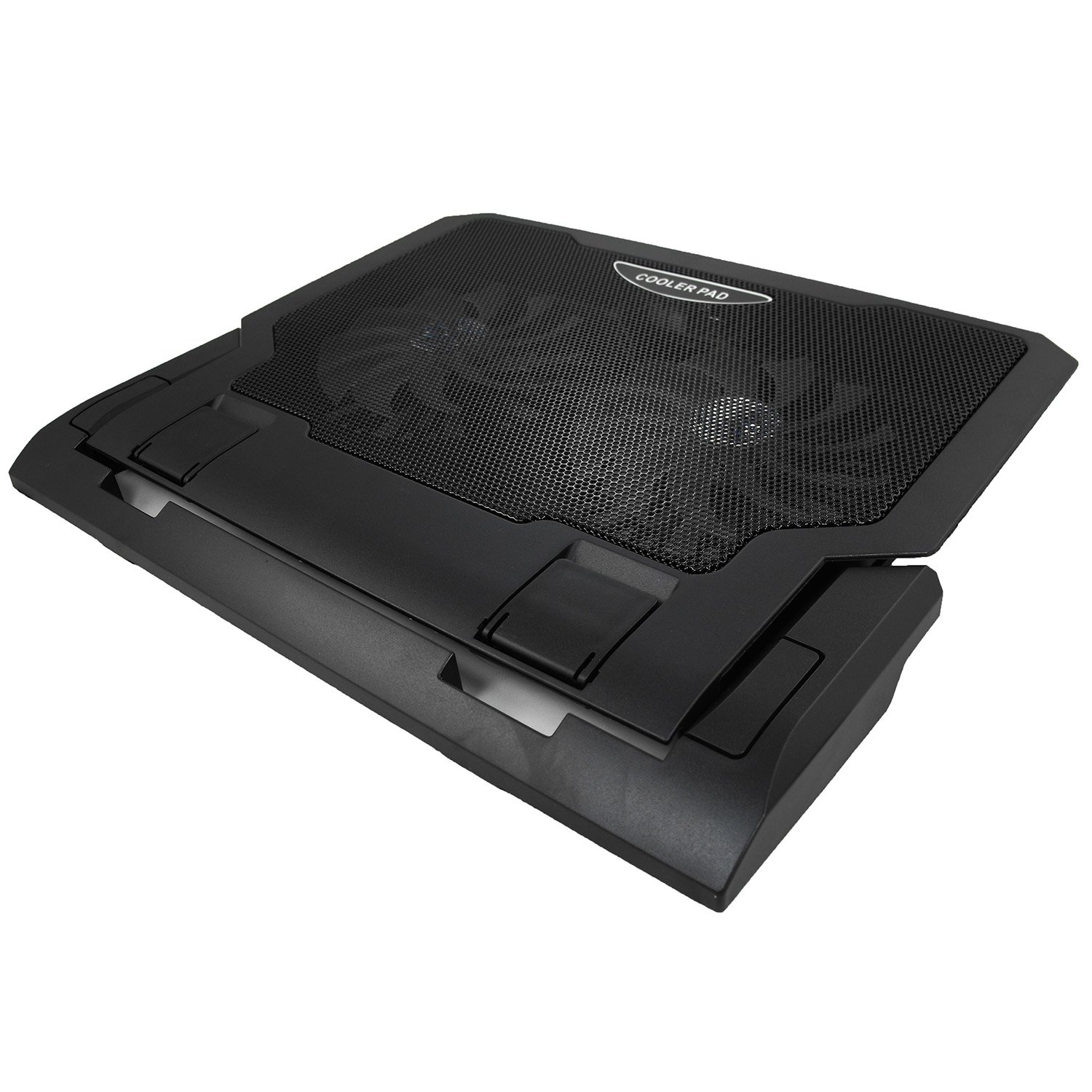 AABCOOLING NC65 Laptop Cooling Pad with 2 Quiet Fans, Adjustable Tilt & Blue LED Light - Portable Laptop Cooler for Gaming, Office & Home Use - Compatible with 15.6