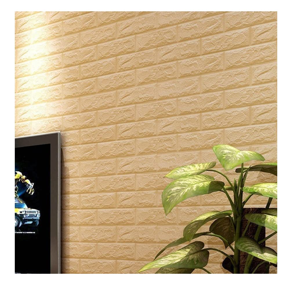 3D Peel and Stick Wall Panels - White Textured PE Foam Wallpaper for DIY Home Decor | Waterproof Brick Pattern Wall Stickers | Perfect for Living Room, Bedroom & Office Background Walls