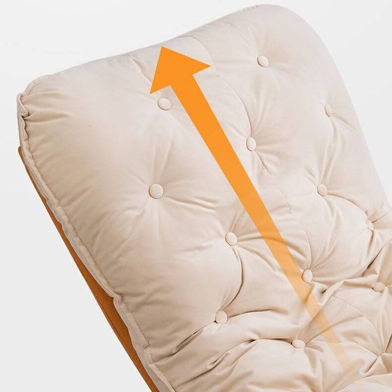 Modern Flannel Upholstered Rocking Chair with Removable Back Cushion - Comfortable Indoor Lounge Chair for Nursery, Living Room & Reading Nook