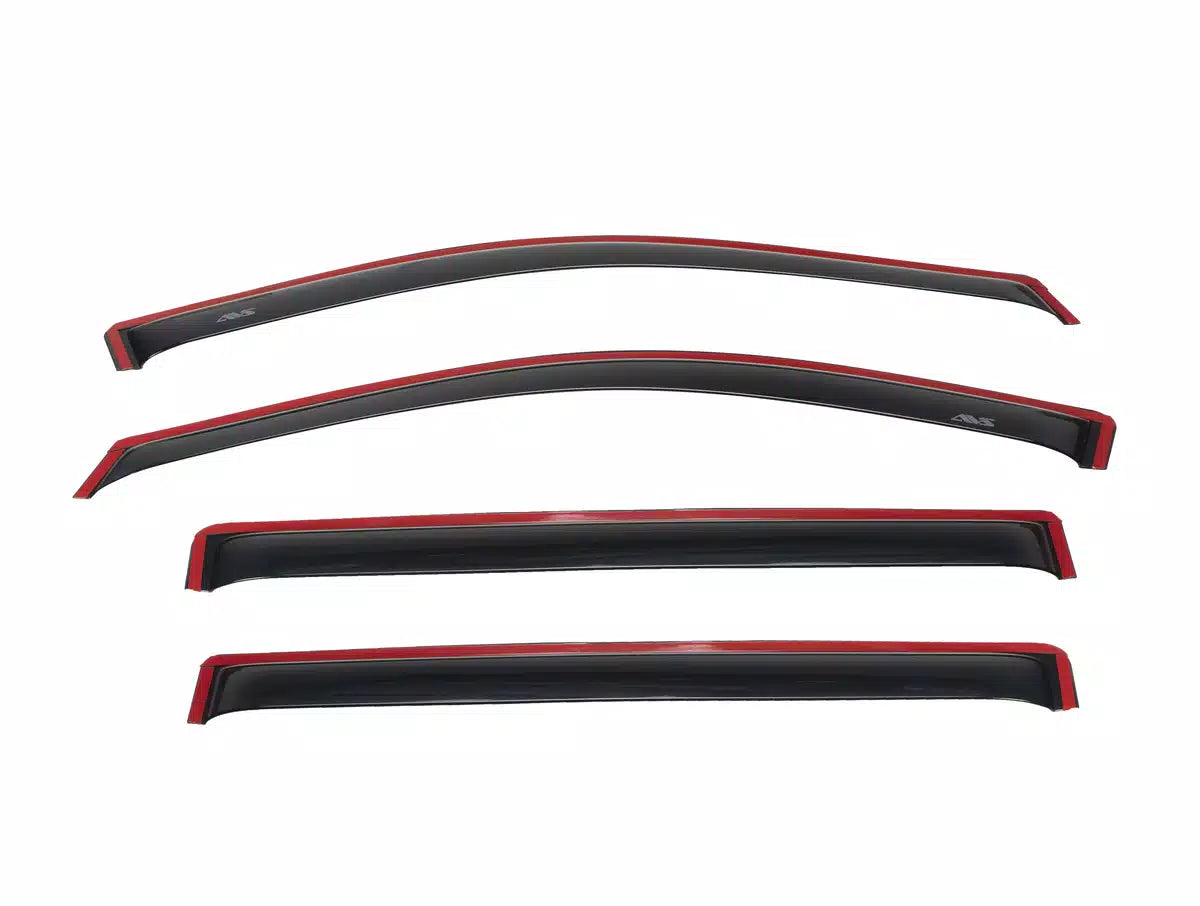 AVS Ventvisor In-Channel Window Deflectors (2-Piece Set, Smoke Tint) for 1997-2004 Dodge Dakota Standard Cab - Rain Protection & Fresh Air Flow While Driving