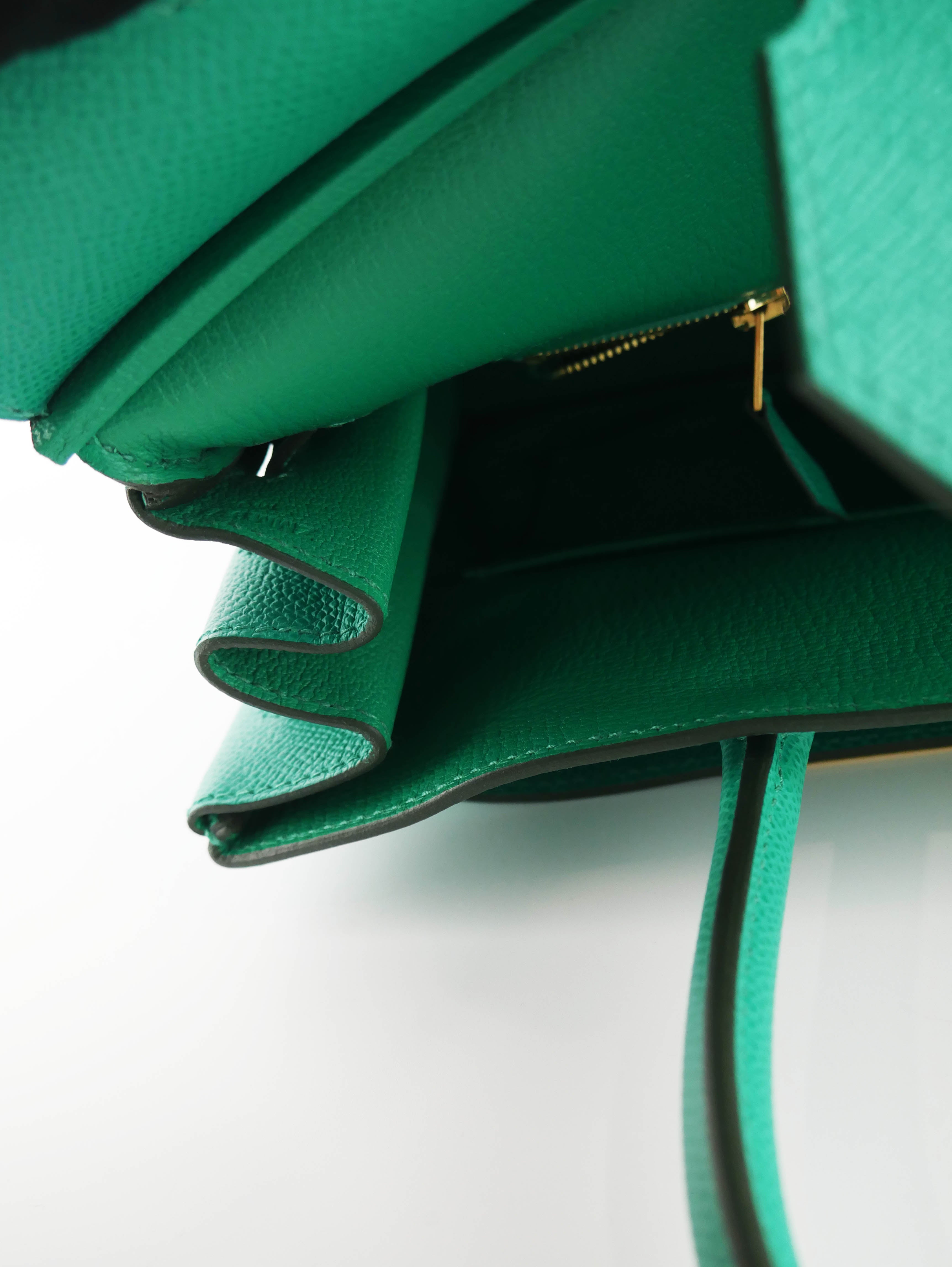 Authentic Hermes Birkin 30 Handbag in Vert Jade Green - Luxury Tote Bag for Women, Perfect for Work, Travel & Special Occasions