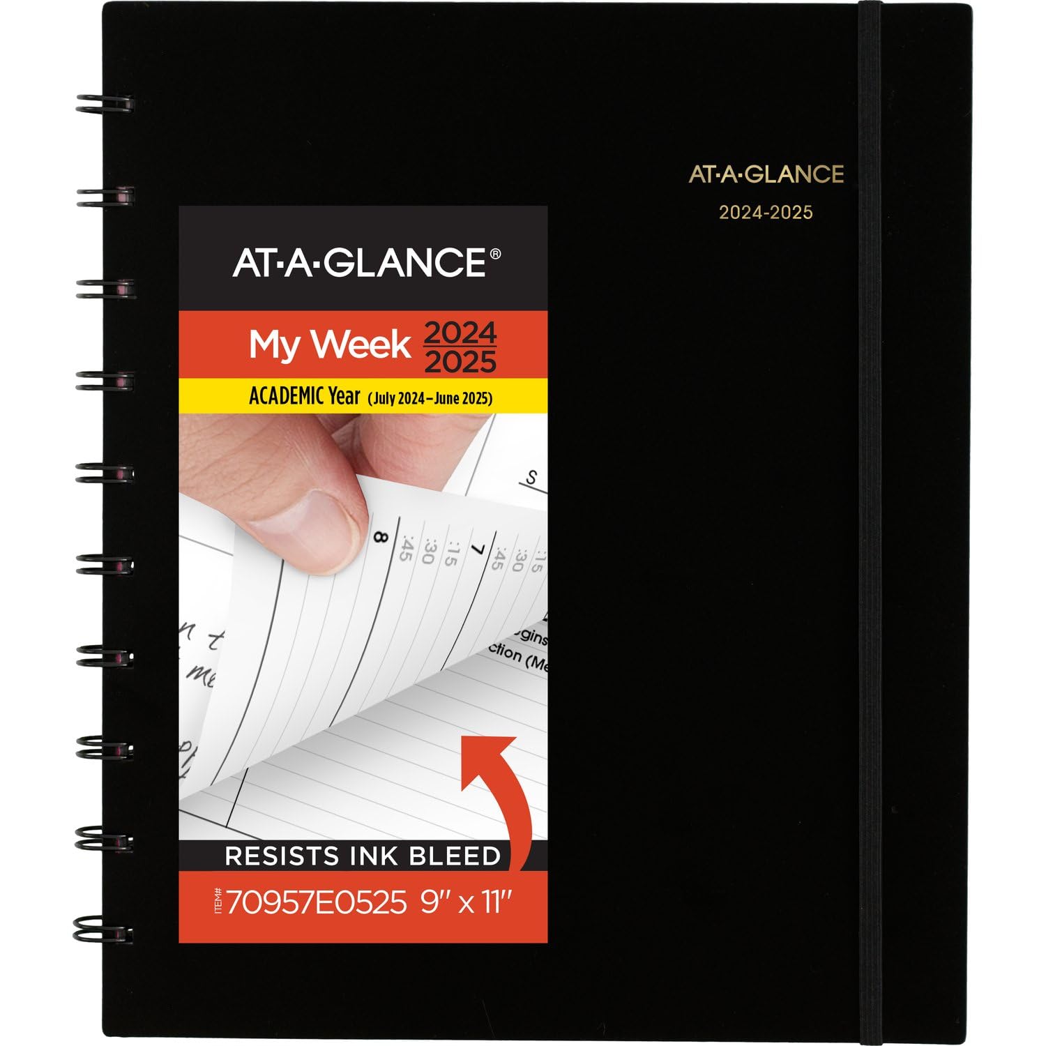 AT-A-GLANCE 2024-2025 Academic Planner - Weekly & Monthly Calendar with Quarter-Hourly Appointment Scheduling, 9