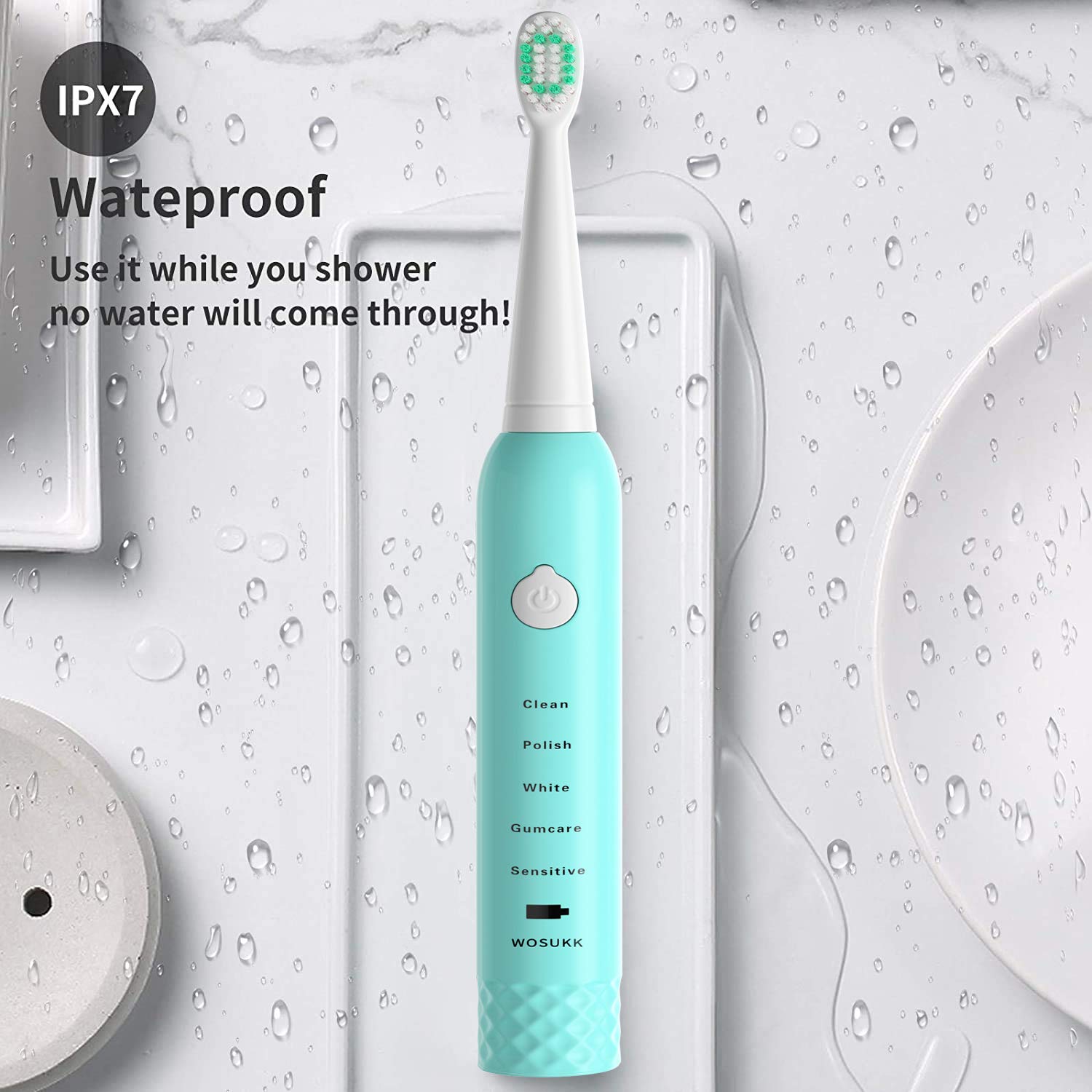 **Kids Sonic Electric Toothbrush - 5 Cleaning Modes with Smart Timer, Waterproof USB Rechargeable, 4 Replacement Brush Heads for Children & Adults - Perfect for Home & Travel Dental Care**
