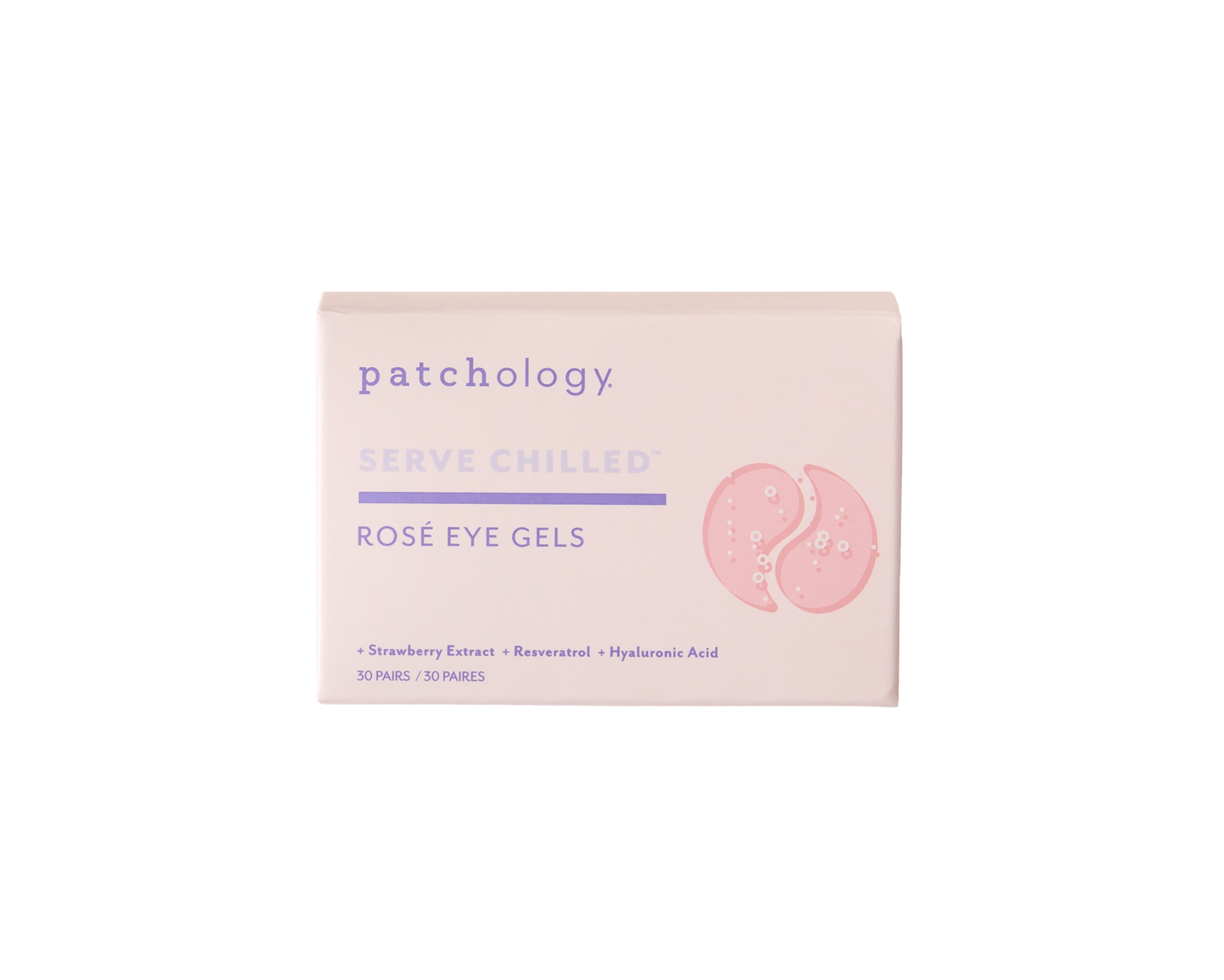 Patchology Rosé Eye Gels - Cooling Under Eye Treatment for Puffiness & Dark Circles - Perfect for Spa Nights & Travel Skincare