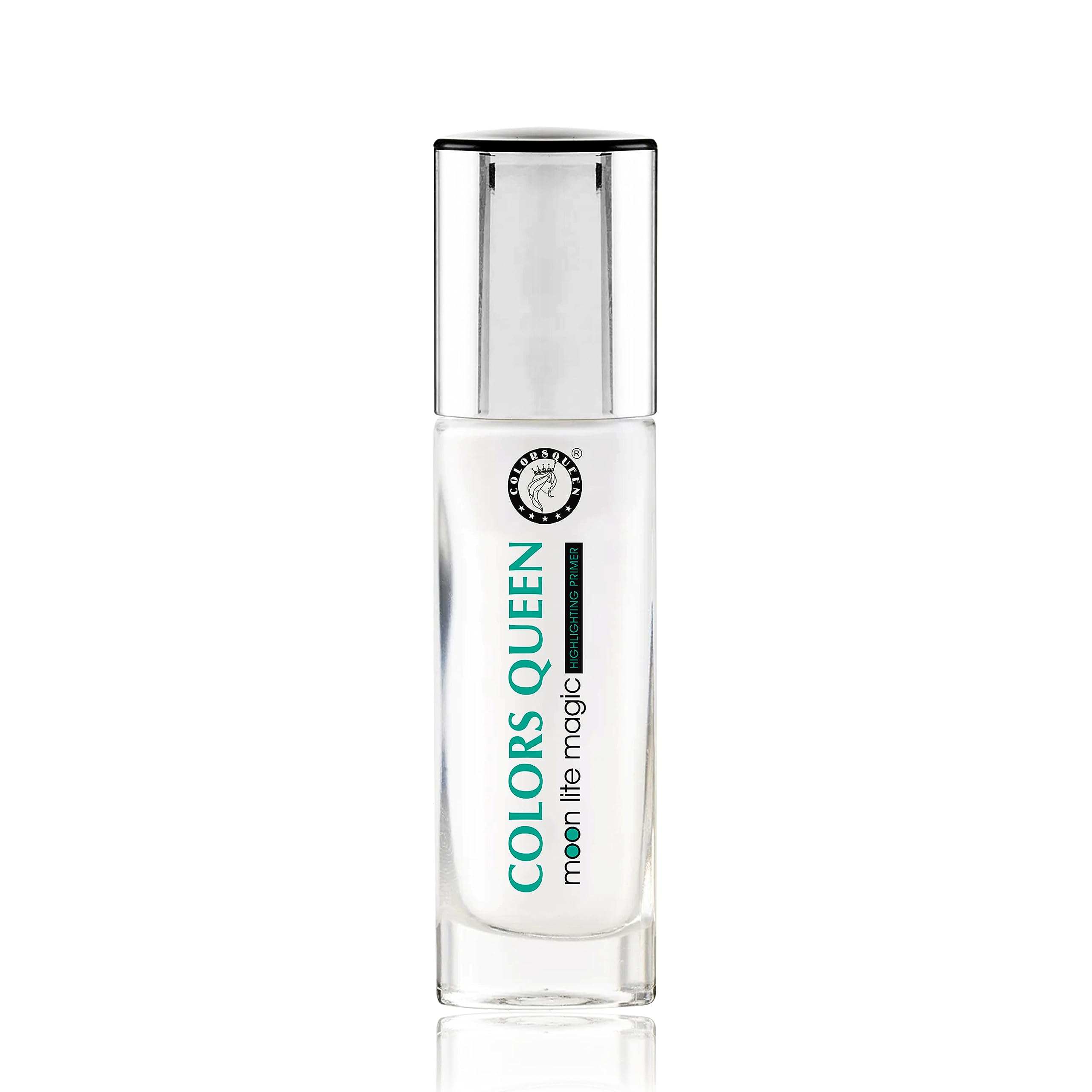 Colors Queen Moon Lite Magic Highlighting Face Primer | Non-Greasy, Long-Lasting & Lightweight Makeup Base | Hydrating Poreless Primer with Dewy Finish – 32ml (01-Diamond) | Perfect for Daily Wear, Special Occasions & Photo Shoots