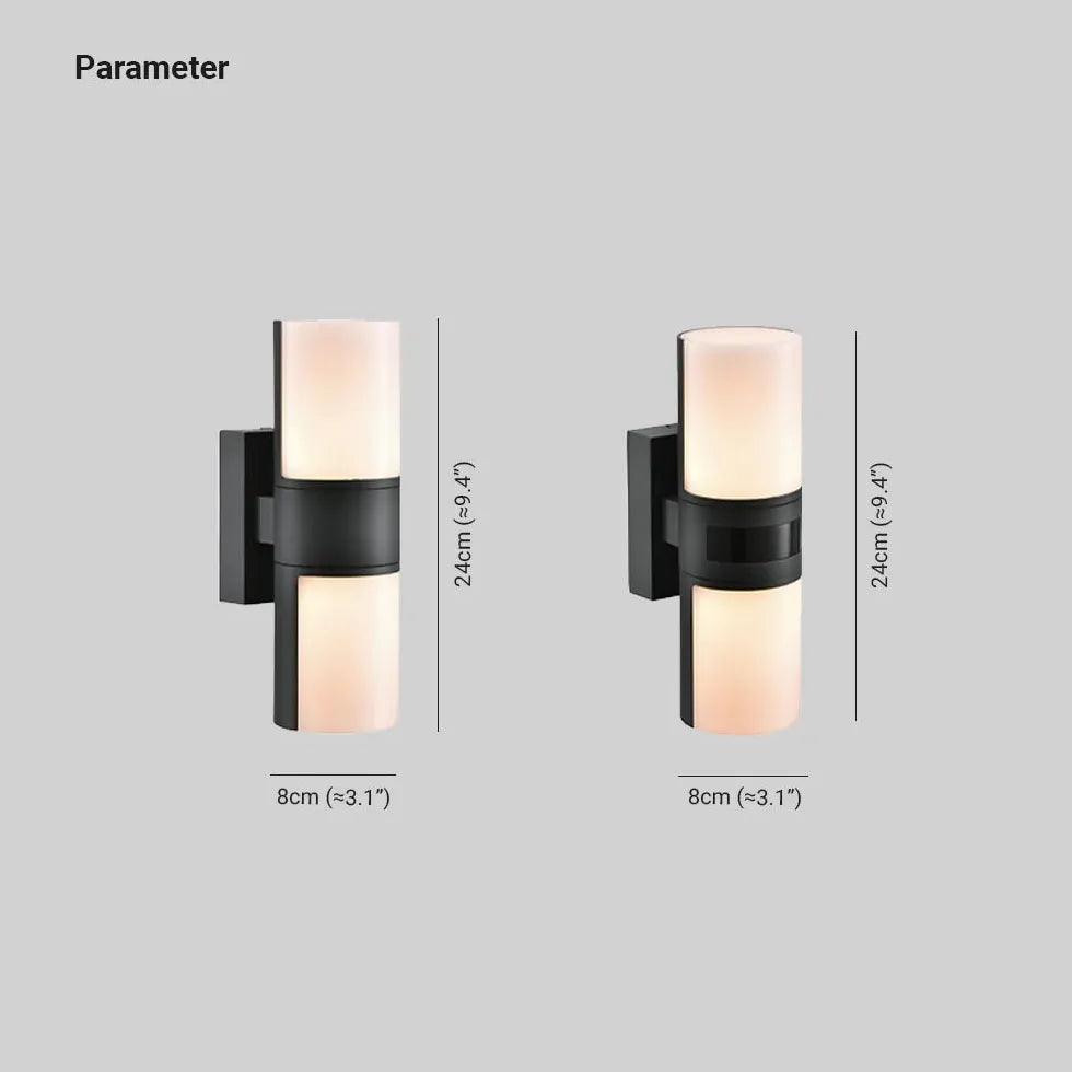 Rotating Cylinder Outdoor Wall Lights - Up and Down Lighting for Patio, Garden, and Exterior Home Decor | Weatherproof & Energy Efficient
