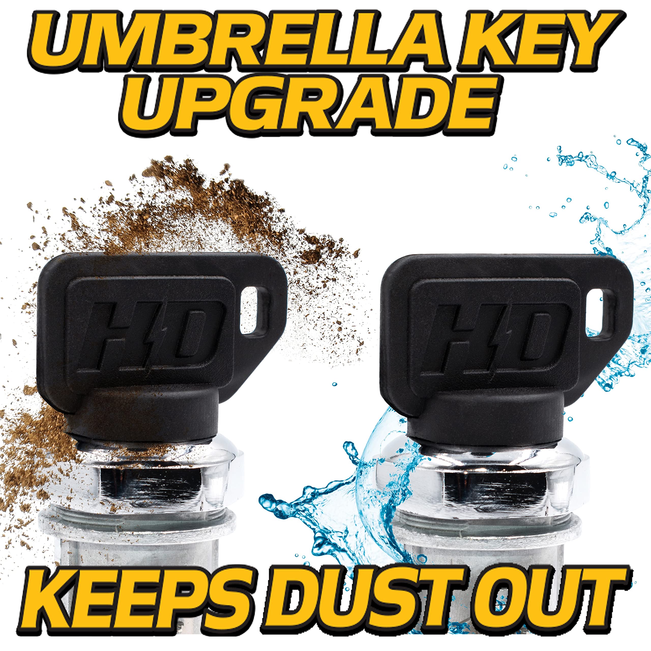 HD Switch AM136681 AM120819 Ignition Switch Module with Replaceable Ignition & 2 Umbrella Keys Compatible with John Deere 415 425 445 455 Tractor Models (Serial Number 0-70,000) - Includes 2 Standard Keys for Easy Replacement & Maintenance - Perfect for Farm Equipment Repair & Tractor Ignition System Upgrades