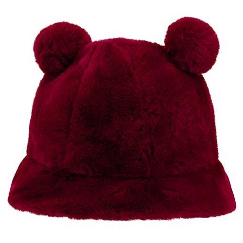 Stylish Furry Bucket Hat for Women & Men - Trendy Winter Fashion Accessory - Perfect for Outdoor Activities, Music Festivals & Streetwear