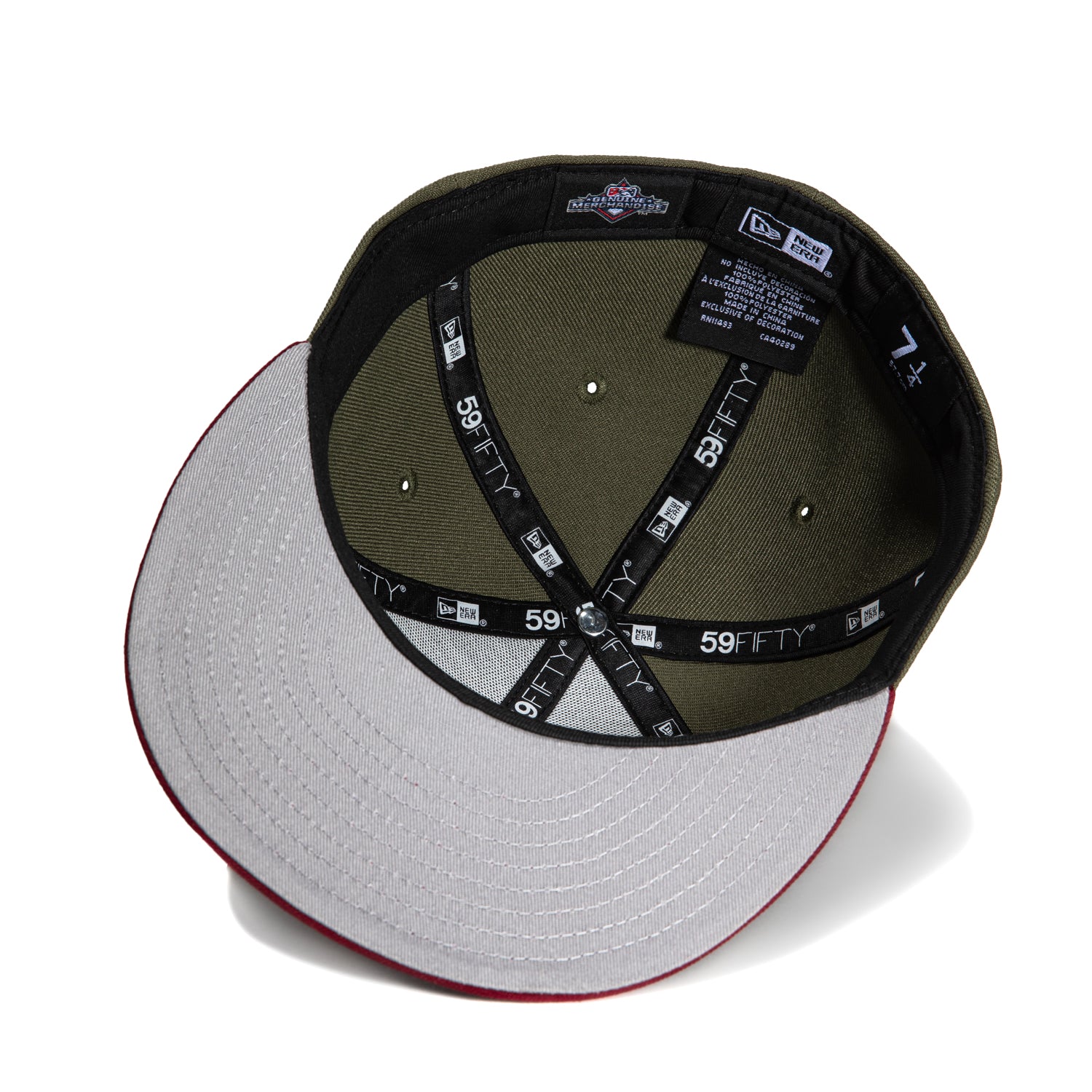 New Era 59Fifty Fayetteville Woodpeckers Eighty Deuces Patch Hat - Olive & Cardinal Colors | Official MLB Baseball Cap for Men & Women | Perfect for Games, Collecting & Streetwear Fashion