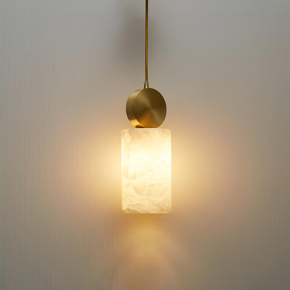 Etruscan Alabaster Pendant Light - Handcrafted Italian Chandelier for Dining Room, Kitchen Island & Bedroom Lighting | Vintage Inspired Ceiling Fixture
