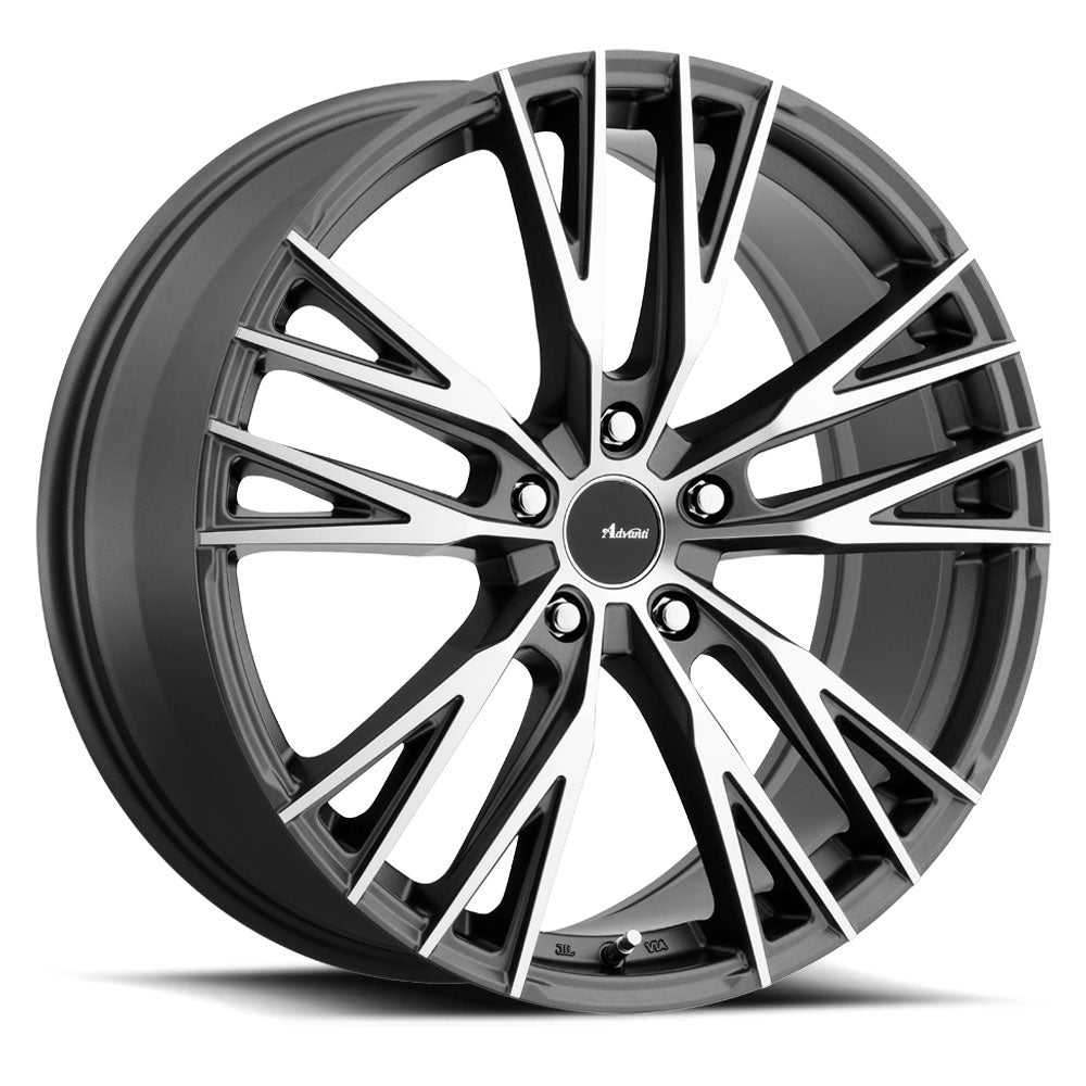 Advanti Matte Black Machine Face Forged Wheels 18x8 +35 Offset 5x114.3 Bolt Pattern 73.1mm Hub - Perfect for Honda Civic, Toyota Camry & Aftermarket Car Upgrades