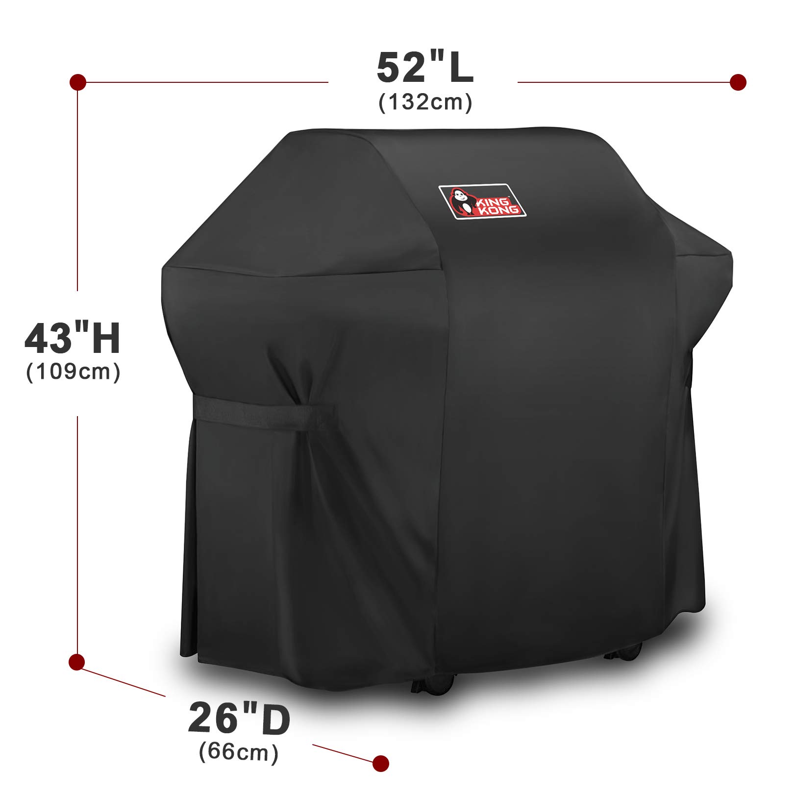 Weber Spirit 200 & 300 Series Gas Grill Cover with Grill Brush, Tongs & Meat Thermometer - Heavy Duty Waterproof BBQ Protection for Outdoor Cooking & Backyard Parties