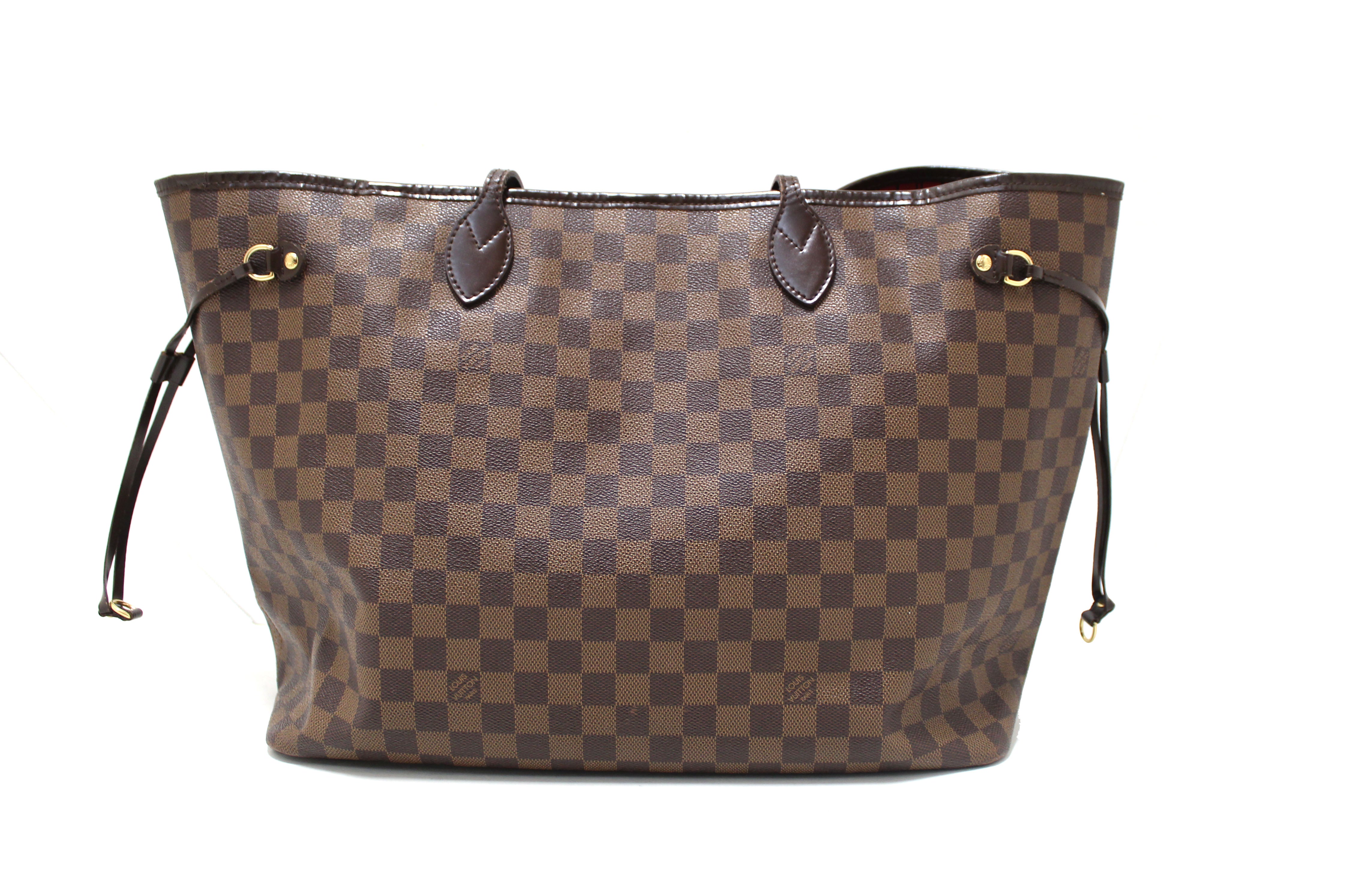 Authentic Louis Vuitton Damier Ebene Neverfull GM Tote Shoulder Bag - Luxury Designer Handbag for Women, Spacious Work & Travel Tote, Perfect for Office, Shopping & Weekend Getaways