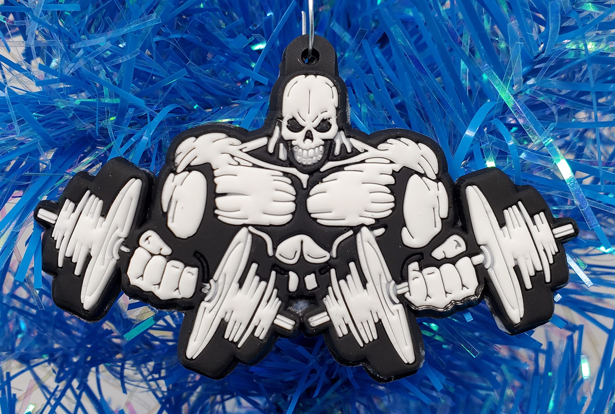 Premium Skull Dumbbell Ornament for Fitness, Weightlifting & Bodybuilding - Perfect for Gym Decor, Home Workout Motivation & Strength Training Gifts