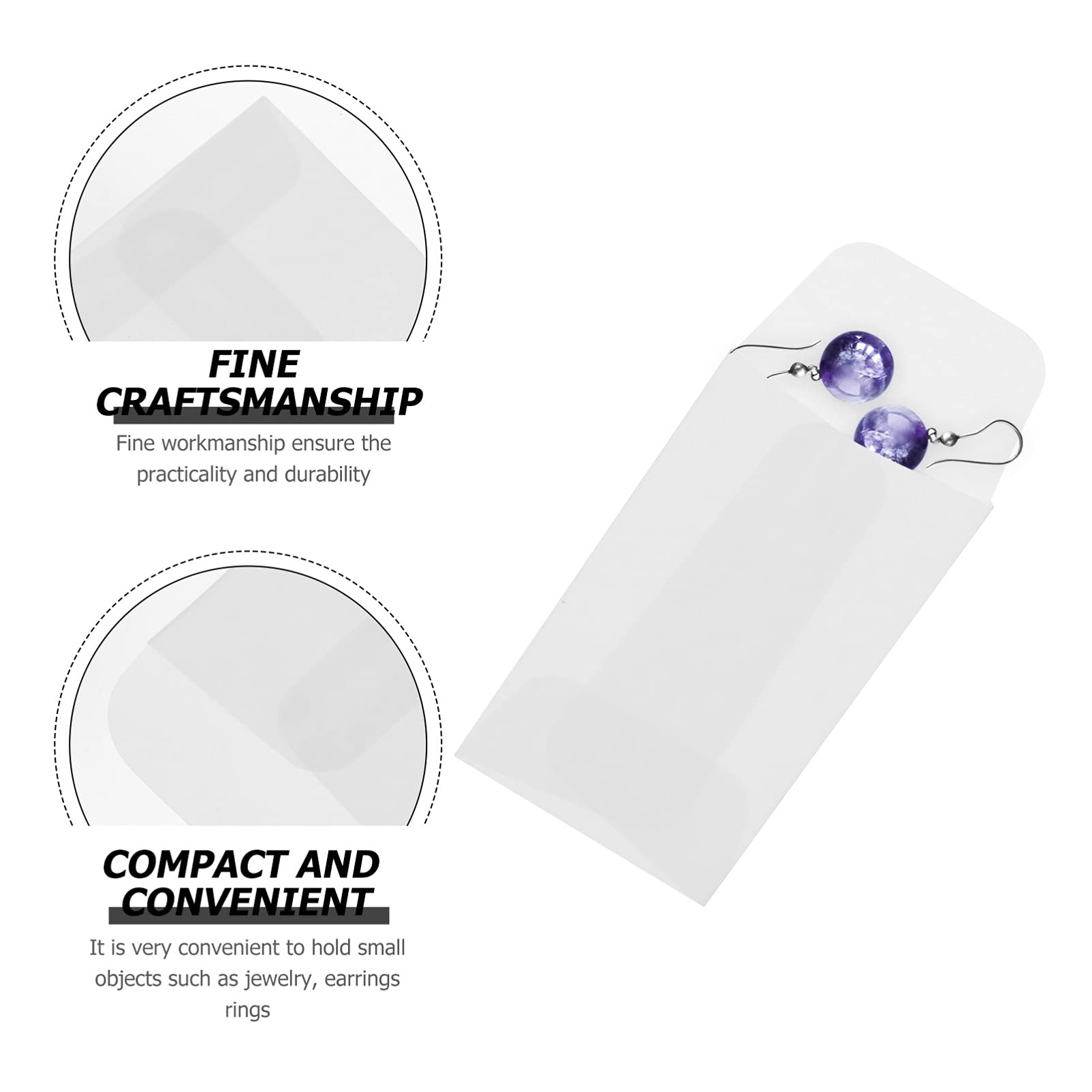 Premium 3x5cm White Parchment Business Envelopes - 50pcs Small Coin & Jewelry Storage Pouches for Stamps, Parts, Mini Items | Perfect for Office, Crafting & Organizing Supplies