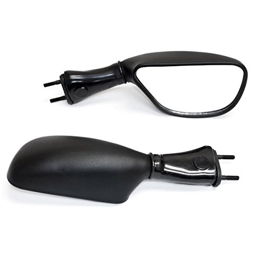 **Krator Black Motorcycle Mirrors - Left & Right Side Replacement for 1998-1999 Kawasaki Ninja ZX6R - Durable Aftermarket Bike Mirrors for Enhanced Safety & Better Road Visibility - Perfect for Highway Cruising & Urban Riding**