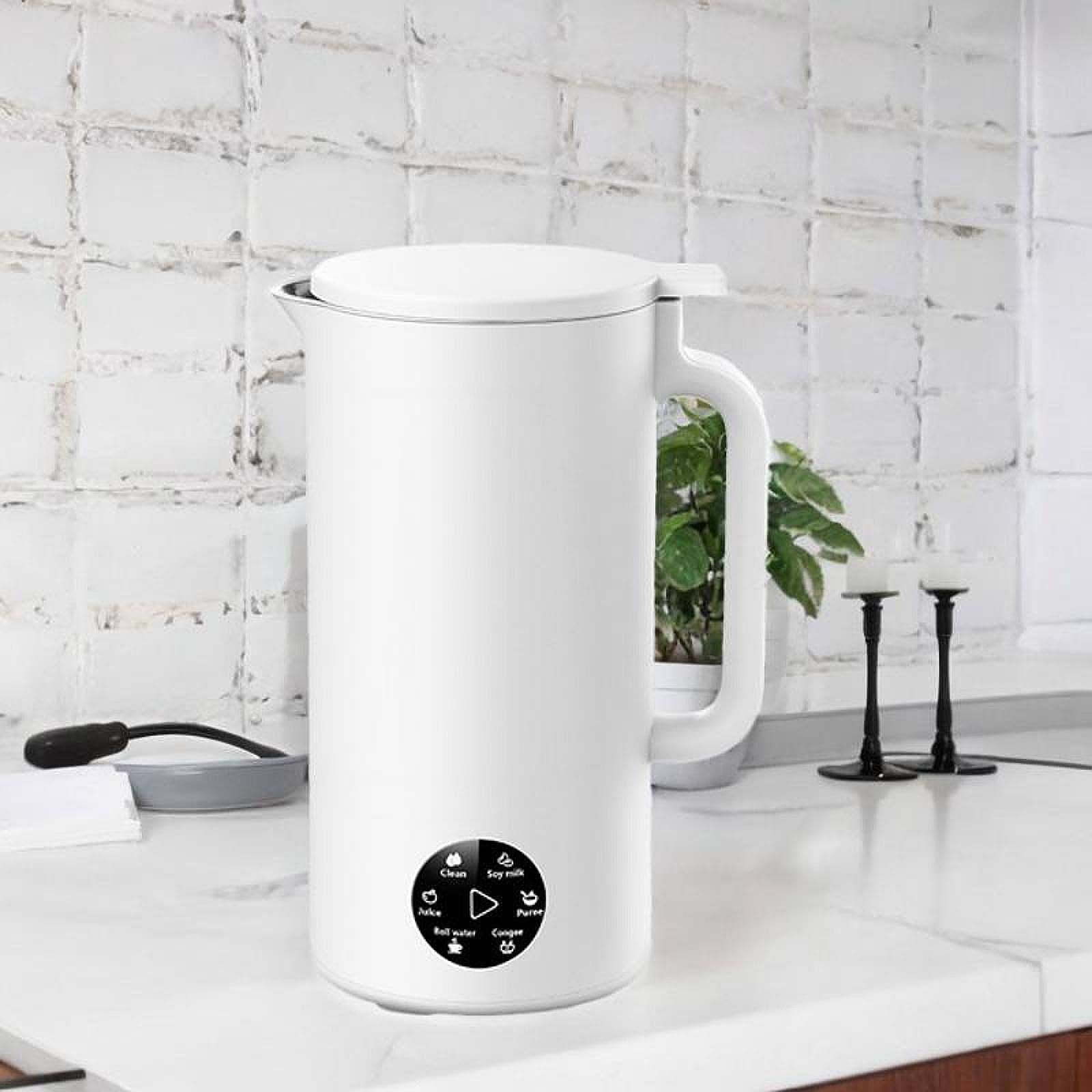 Portable Nut Milk Maker with Self-Cleaning Function - Fast & Easy Almond, Soy, Oat Milk Machine - Perfect for Vegan, Keto & Healthy Lifestyles - Kitchen Essential for Smoothies, Coffee & Baking (White)