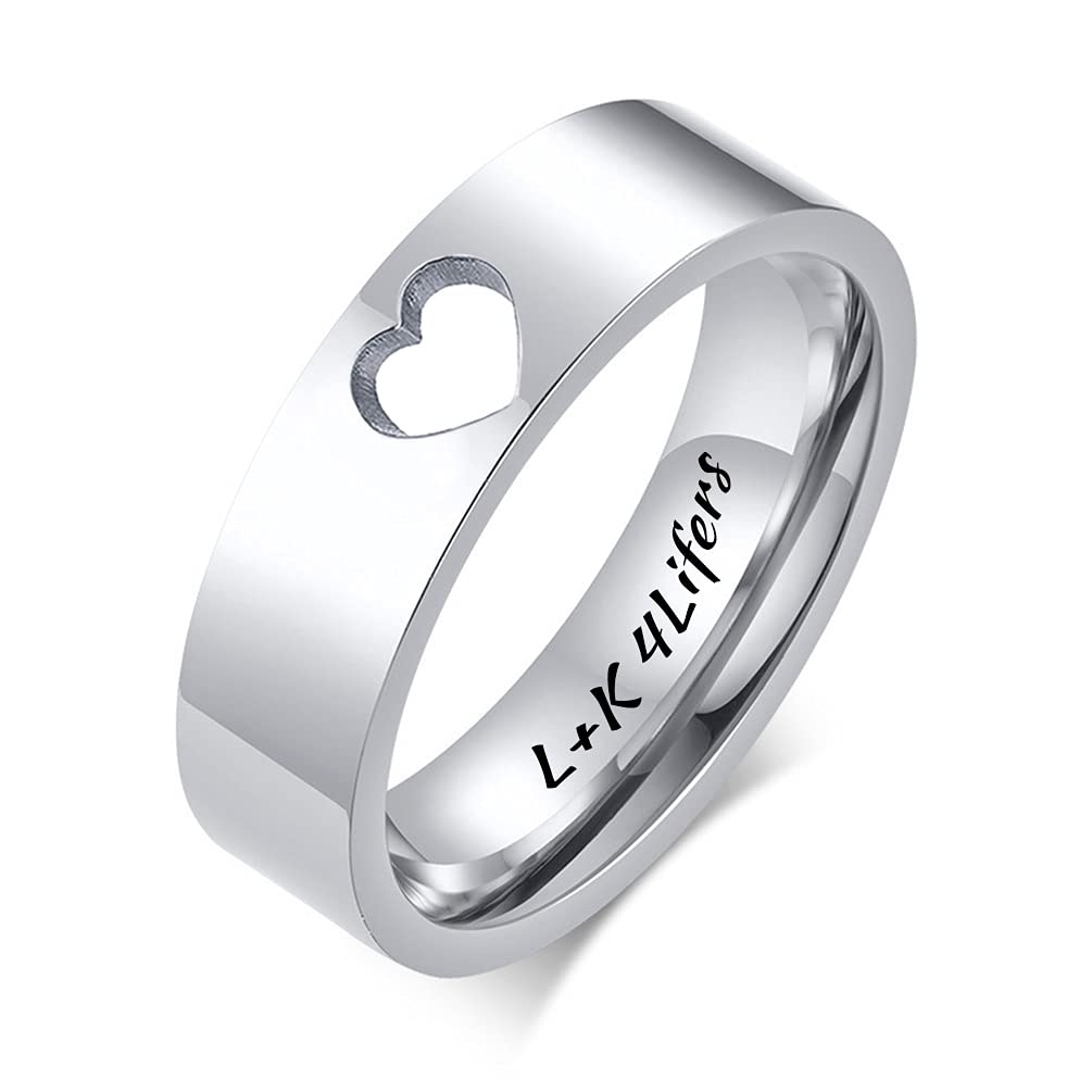 Set of 3 Best Friend Rings - Moon, Sun & Star Stainless Steel Stackable Knuckle Rings for Sisters (Big, Middle, Little) | Personalized Heart Cut-Out Design | Bridesmaid Gift Idea for Weddings, Anniversaries & Friendship Day