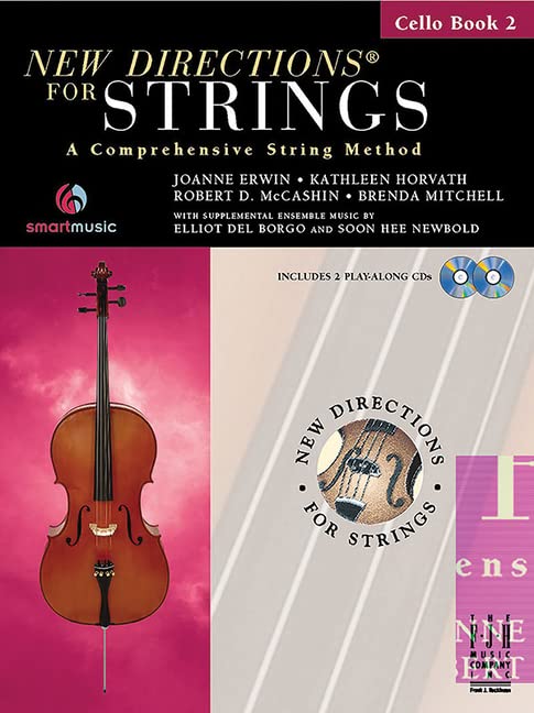 New Directions for Strings Cello Book 2 - Intermediate Cello Method Book with Sheet Music & Exercises | Perfect for Cello Students, Teachers & Music Classrooms